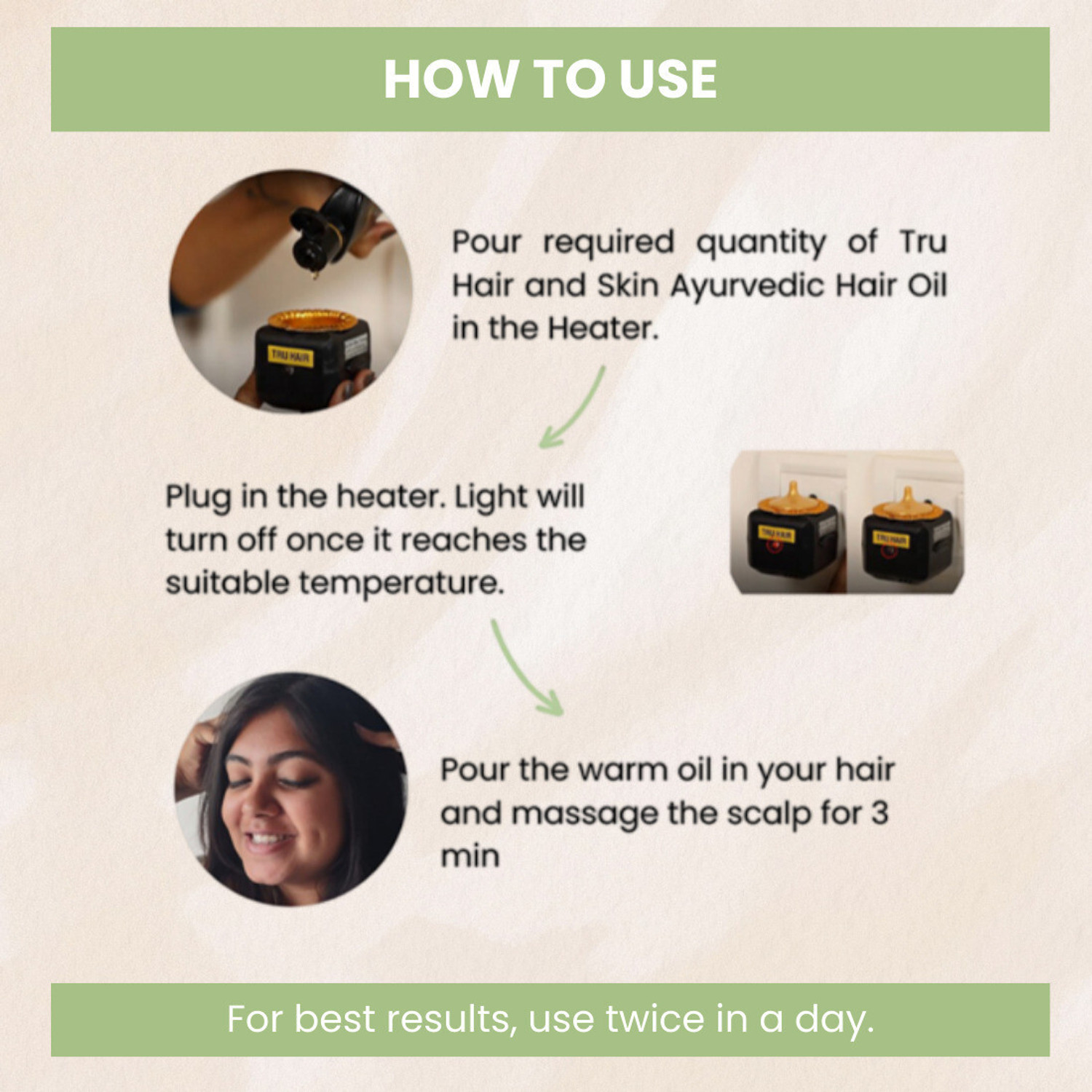 Image of TRU HAIR & SKIN Ayurvedic Refill Pack Hair Oil