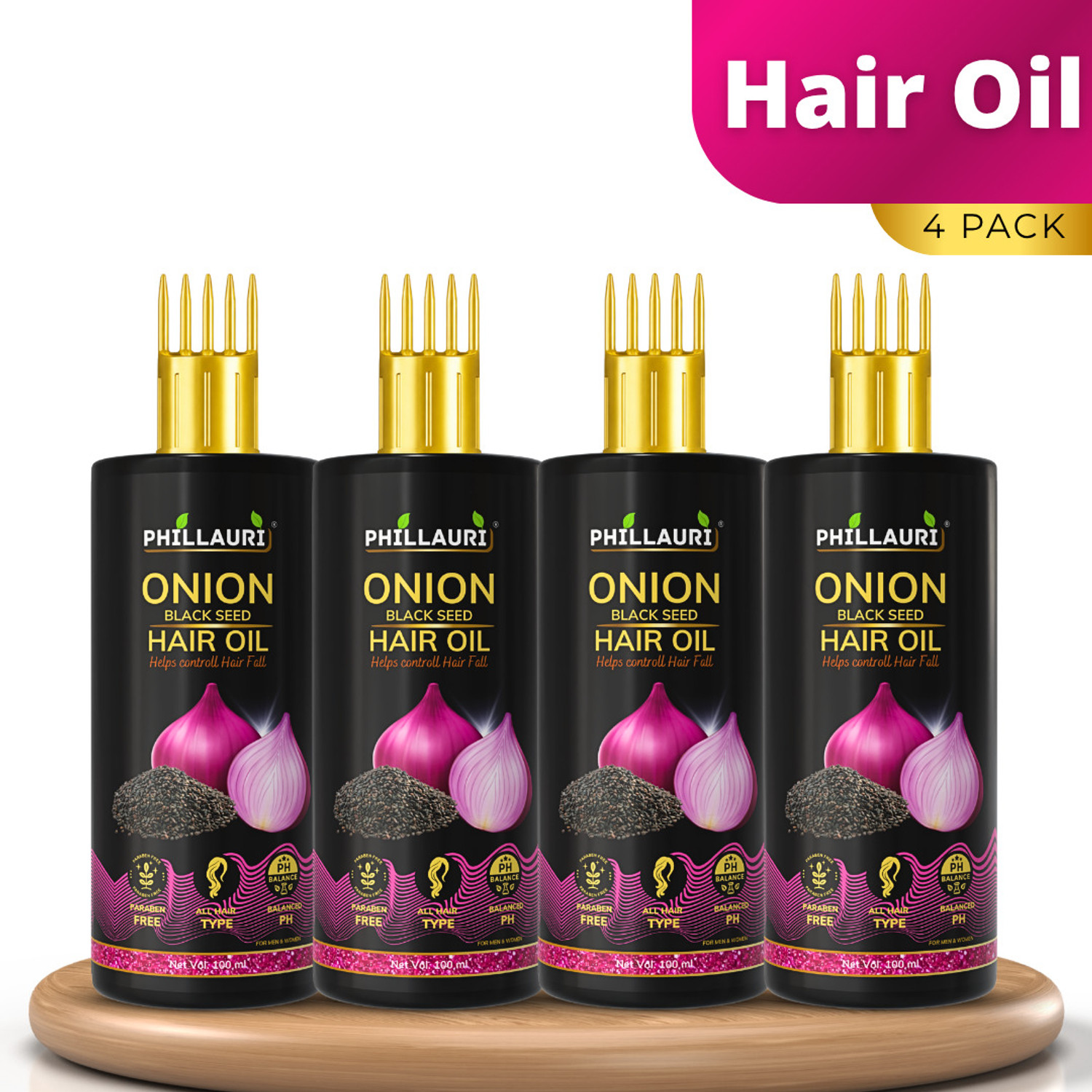 Image of Phillauri Black Seed Onion Oil for Hair Regrowth & Hair Fall Control Hair Oil