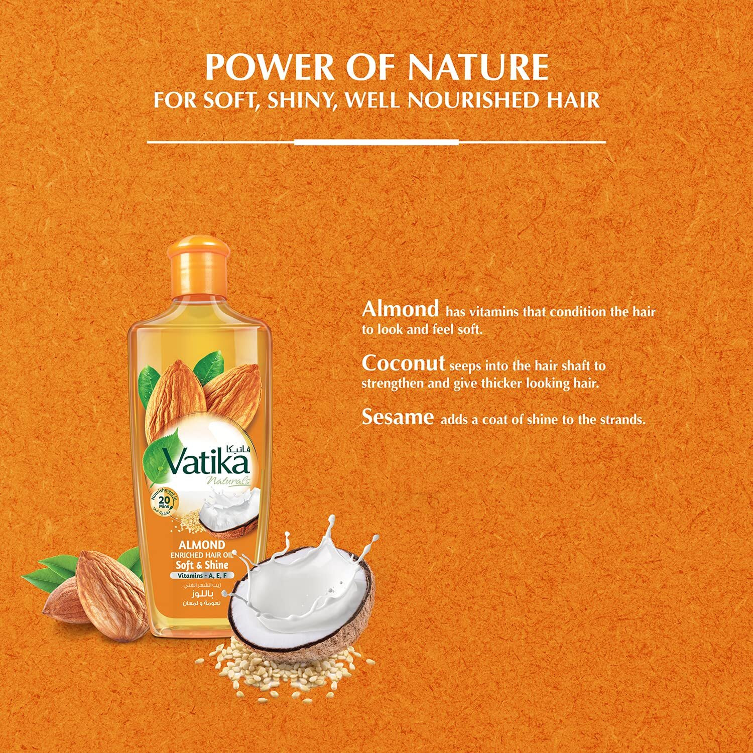 Image of VATIKA Naturals Enriched Hair Oil with Hair Oil