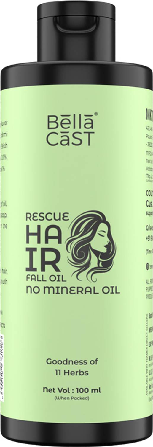 BellaCast Rescue Hairfall Oil No Mineral Oil with Goodness of 11 Hebs Hair Oil