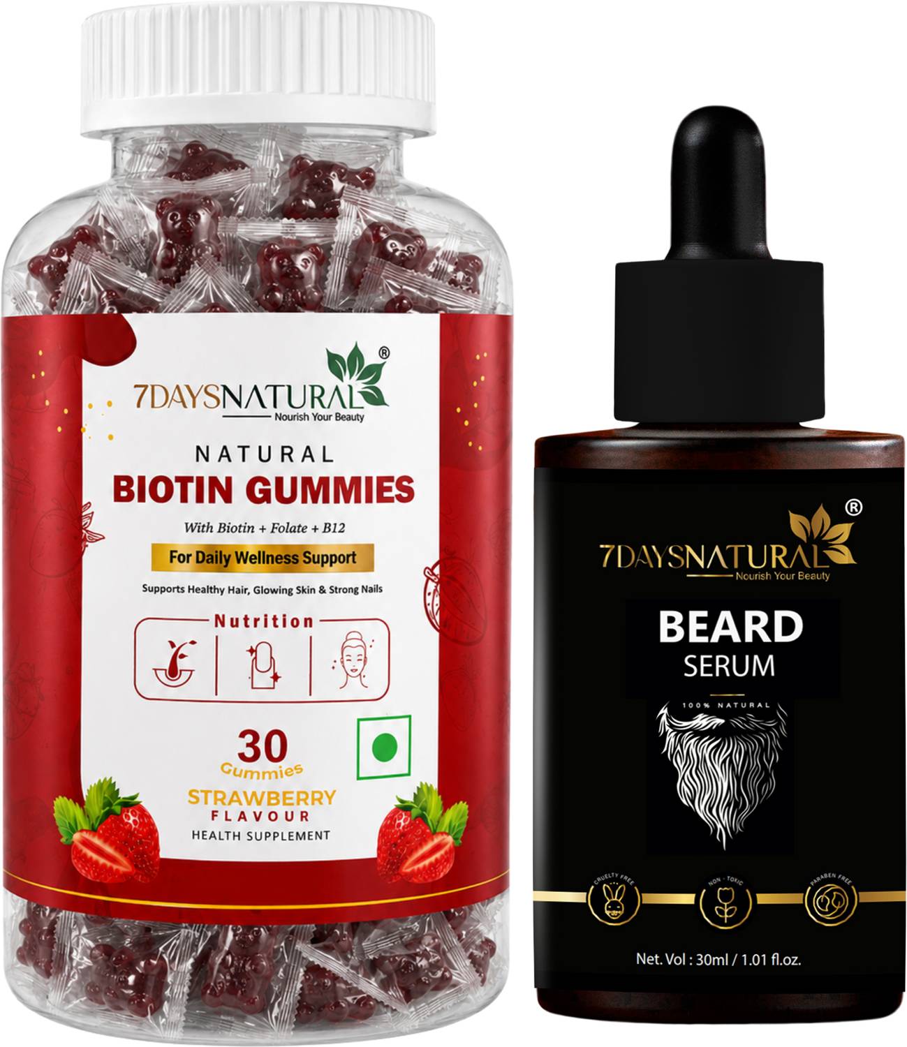 7days natural Beard Oil For Beard Hair Growth and Moustache for Men Hair Oil
