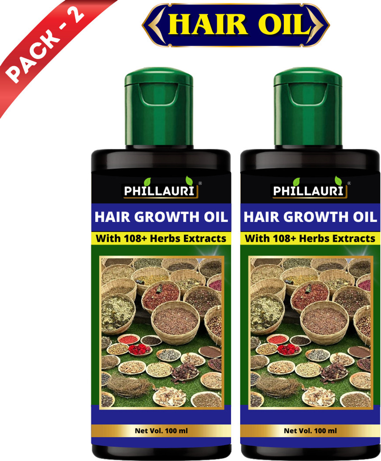 Image of Phillauri Herbal Premium Quality, Hair Regrowth, Hair Fall Control Hair Oil