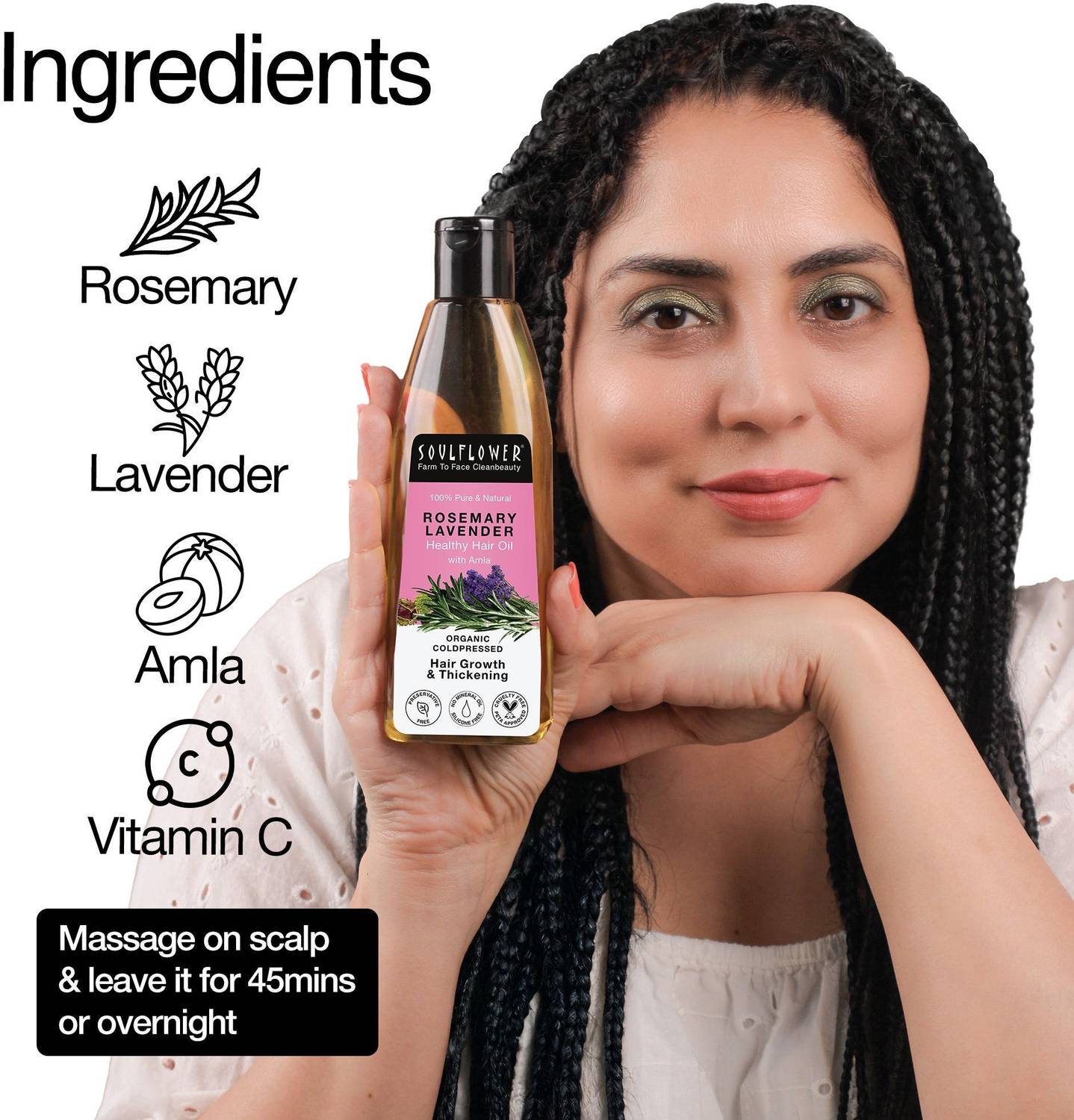Soulflower Rosemary Hair Growth Oil, 120 ml - Image 2
