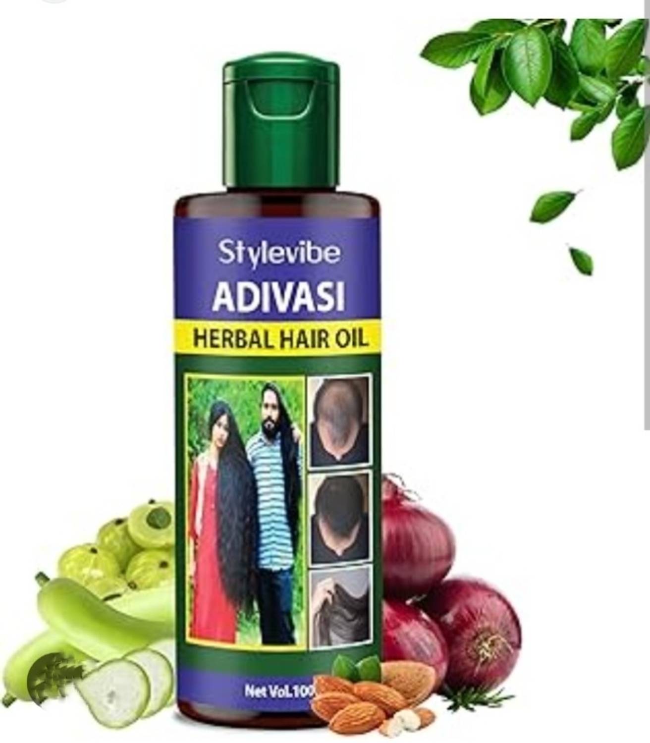 Adivasi Original Herbal Hair oil Hair Regrowth With Hair Fall Stress Relief Hair Oil