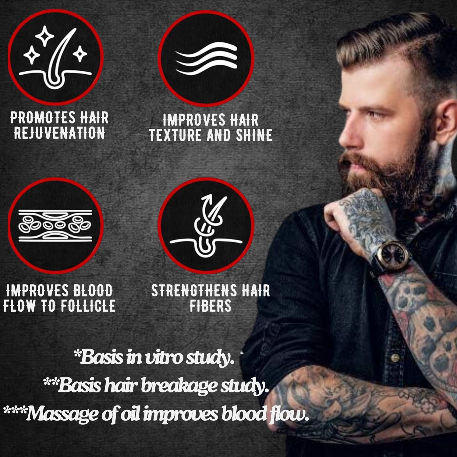 Image of FULLLIGHT TECH Beard oil Advanced Beard Growth Oil For Men Created by Barbers Hair Oli Hair Oil