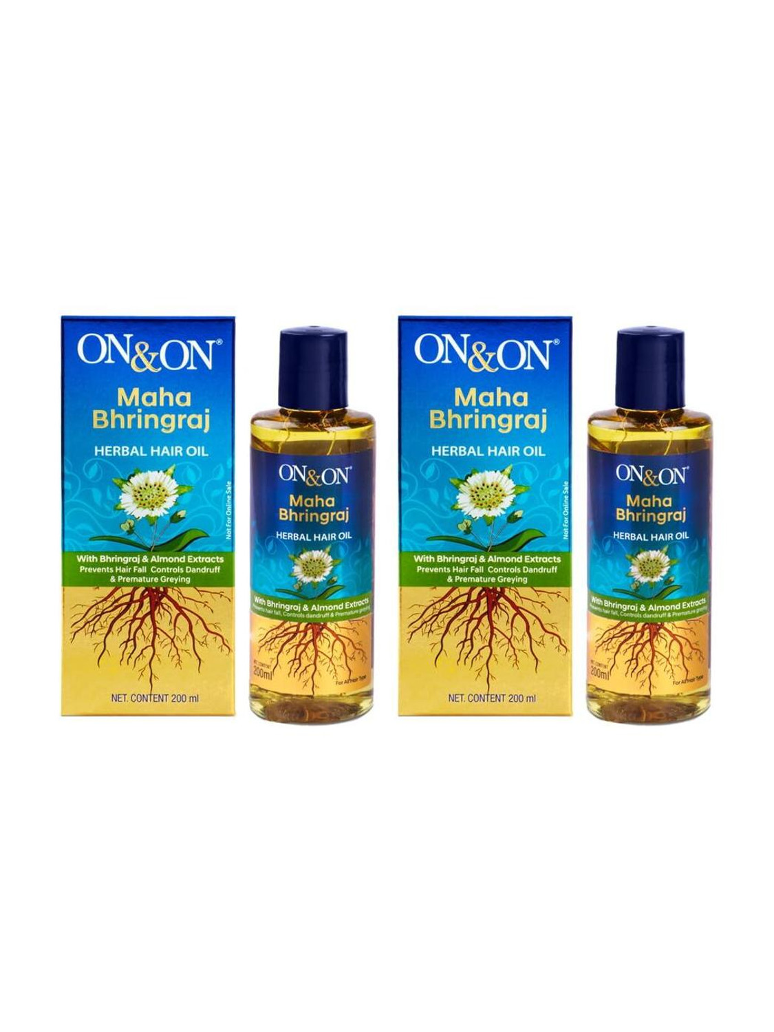 Image of Mahabhringraj On & On Herbal Hair Oil | Promotes Hair Growth | Sulfate Free Hair Oil