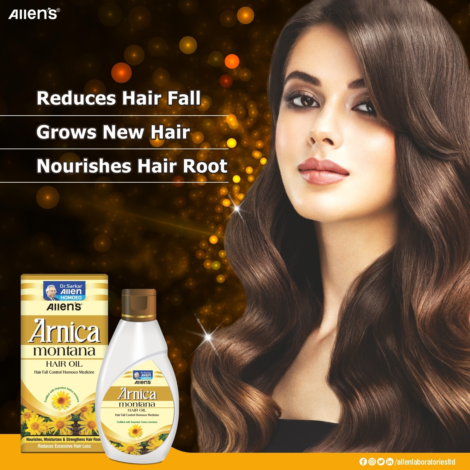 Image of Allen's Arnica Montana Hair Oil (100ml X6) Hair Oil