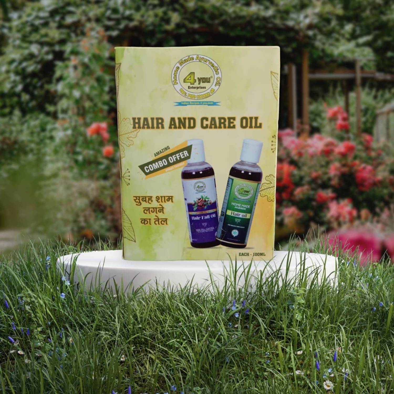 4 YOU HAIR AND CARE OIL COMBO PACK EACH - 100ML. Hair Oil