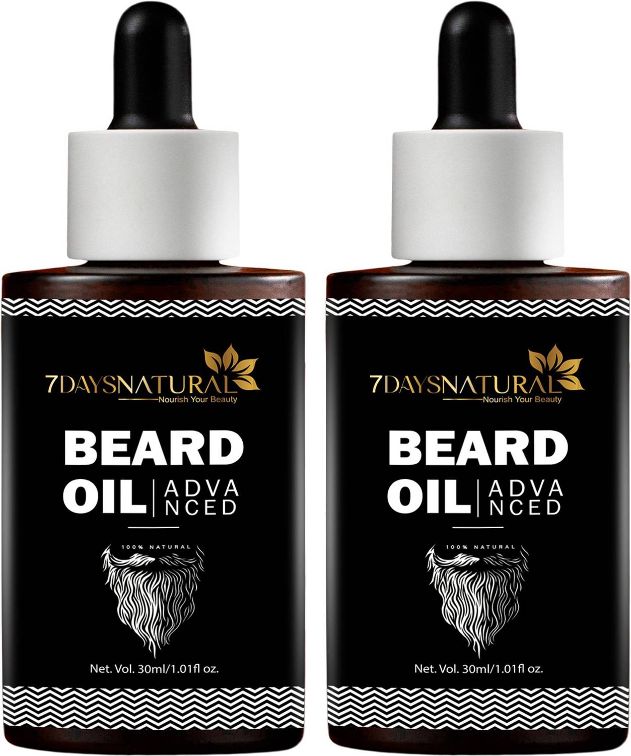 7days natural Beard Growth Oil For Smooth Shiny Black Hair with N