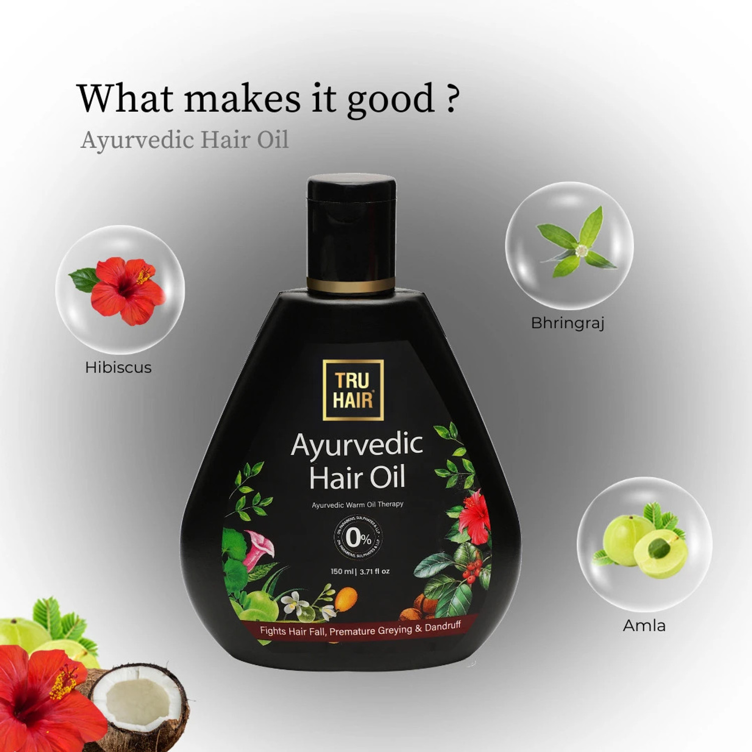 Image of TRU HAIR & SKIN Ayurvedic Refill Pack Hair Oil