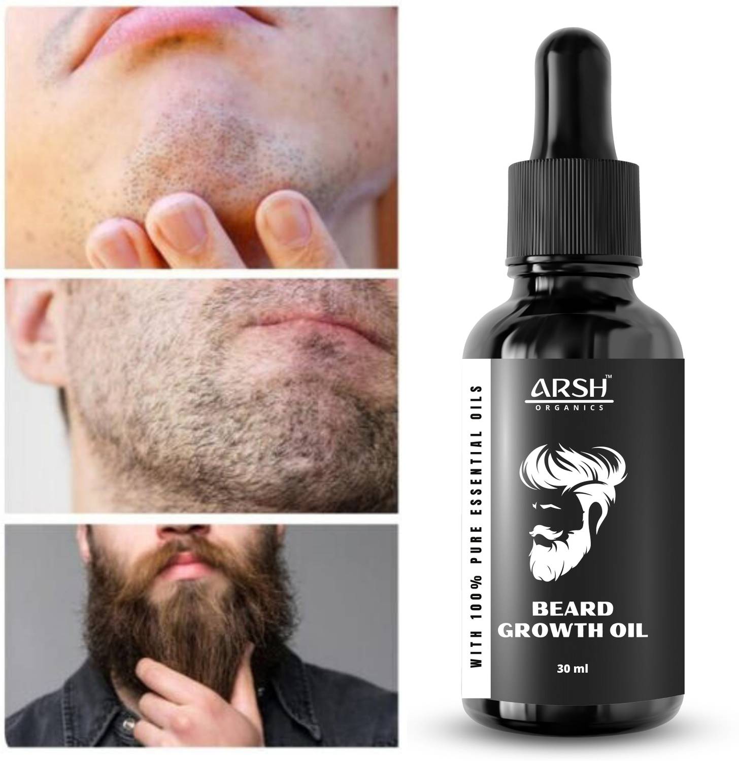 Arsh Organics "SpeedBeard: Unlock Rapid Beard Growth with Our Pre