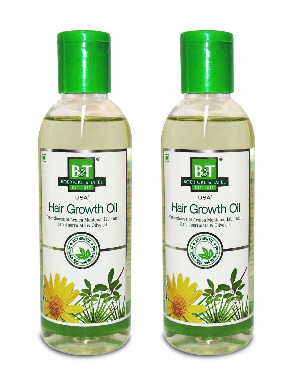 Image of Boericke & Tafel Hair Growth oil for long & shining Hair - 200 ML (Pack of 2) Hair Oil