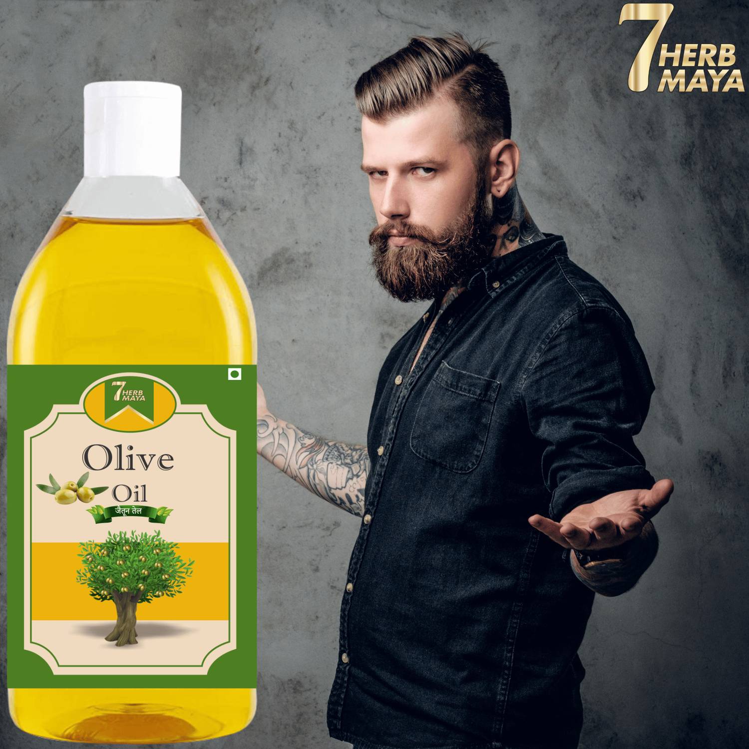7Herbmaya TAIL Olive oil Keeps Hair Healthy Improves Skin Health Hair Oil