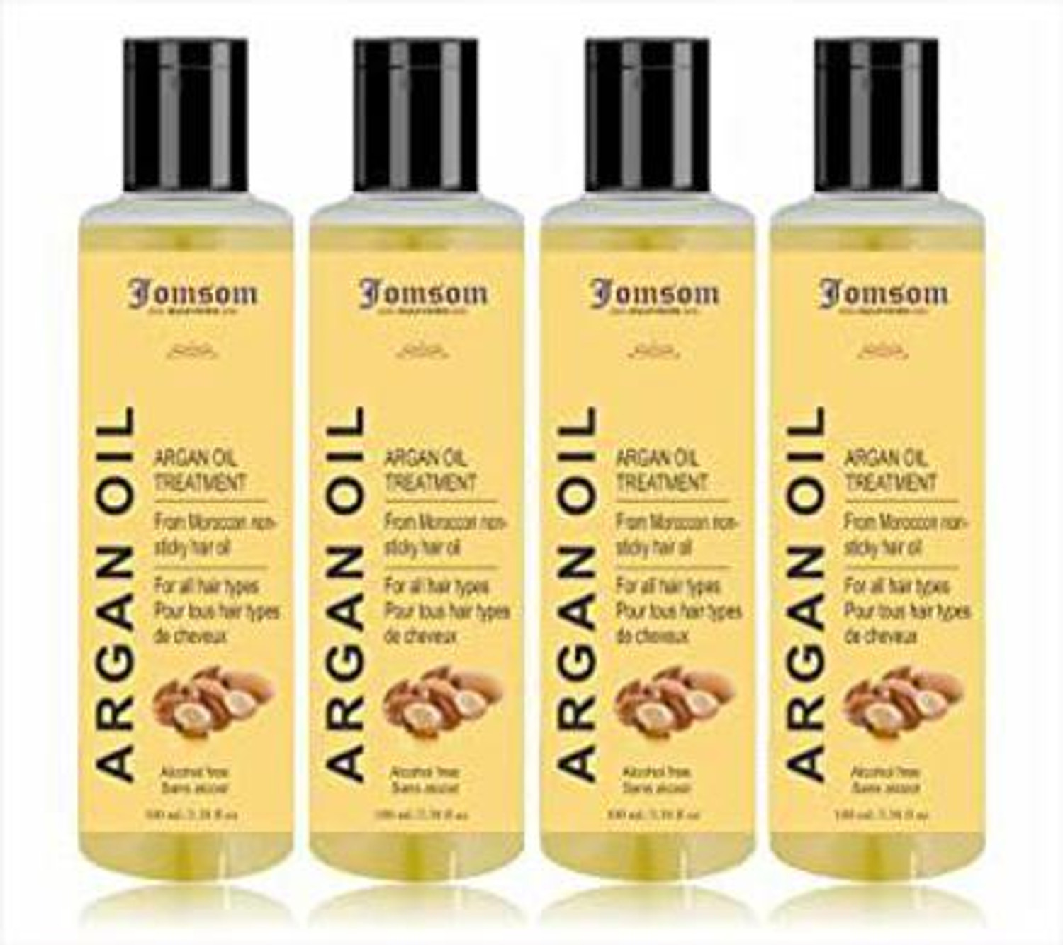 Image of JOMSOM Ayurvedic Moroccan Argan with Moroccan Strengthen Dull & Hair /100% Vegan Hair Oil