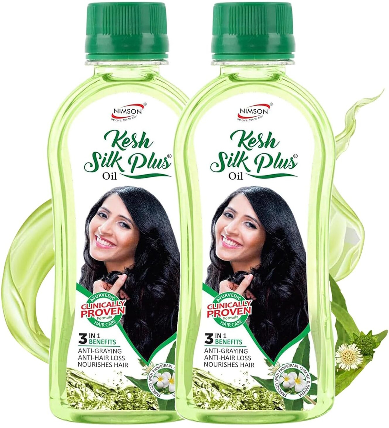 Image of Nimson Kesh Silk Plus Hair Oil Anti-Greying & Hair Fall Control Bhringraj & Amla Hair Oil