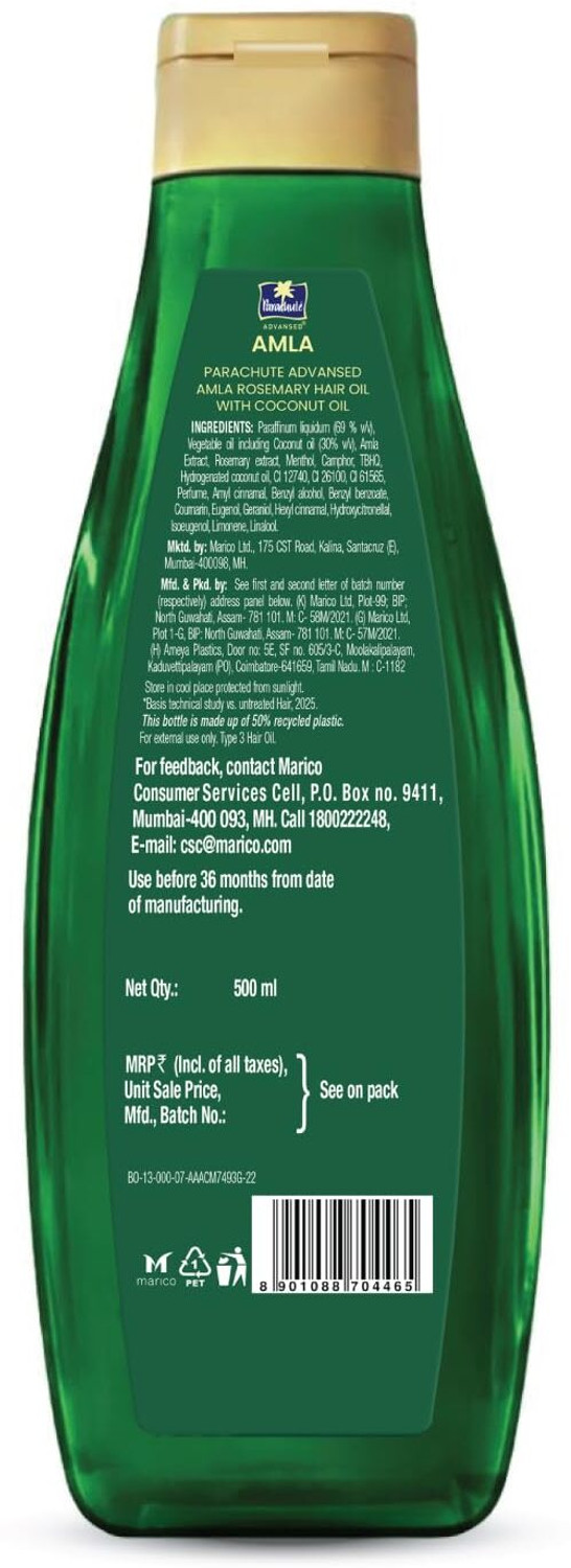 Image of Parachute Advansed Amla Rosemary With Coconut oil Hair Oil