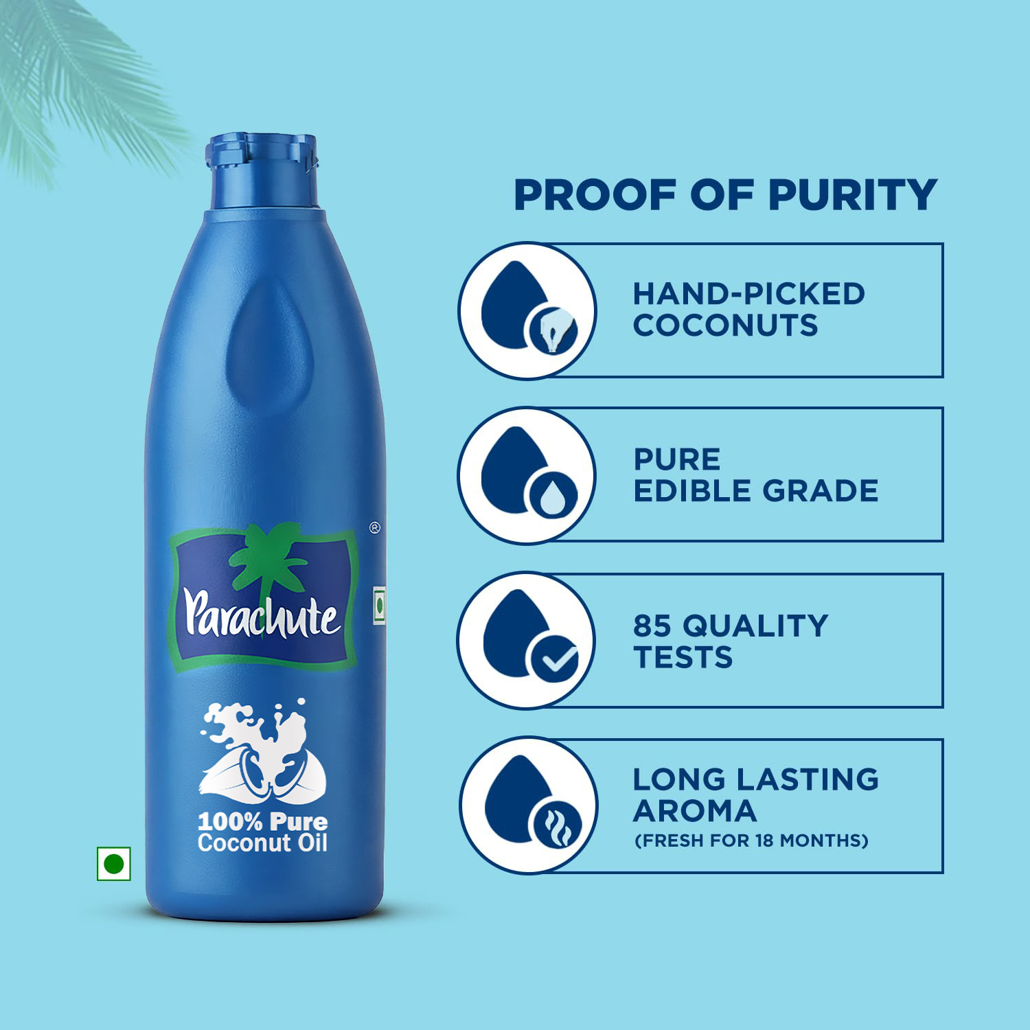 Image of Parachute 100% Pure Coconut Hair Oil (thengai ennai) Hair Oil