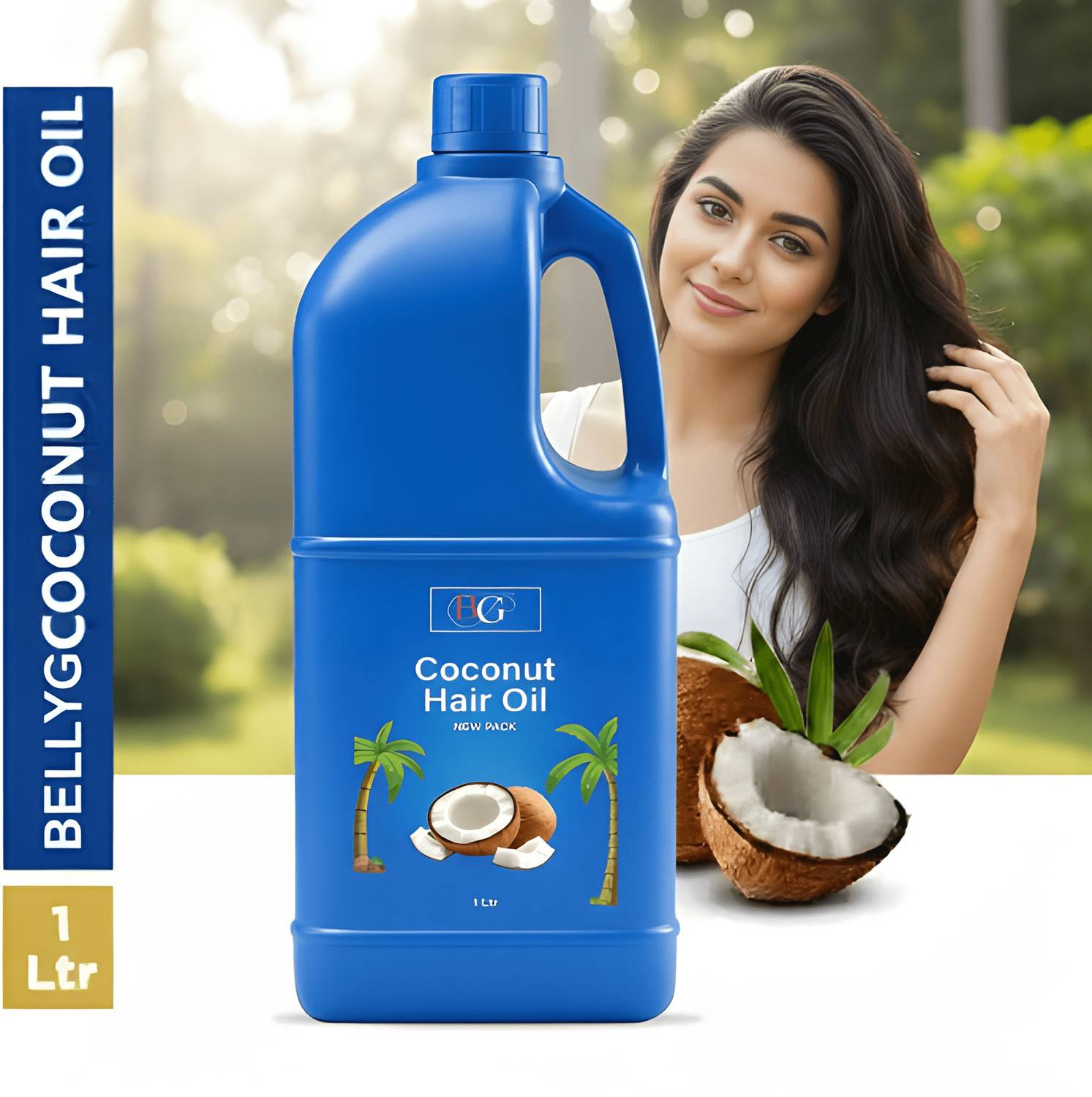 BELLYGRACE Coconut Hair Oil (1 Ltr) Hair Oil