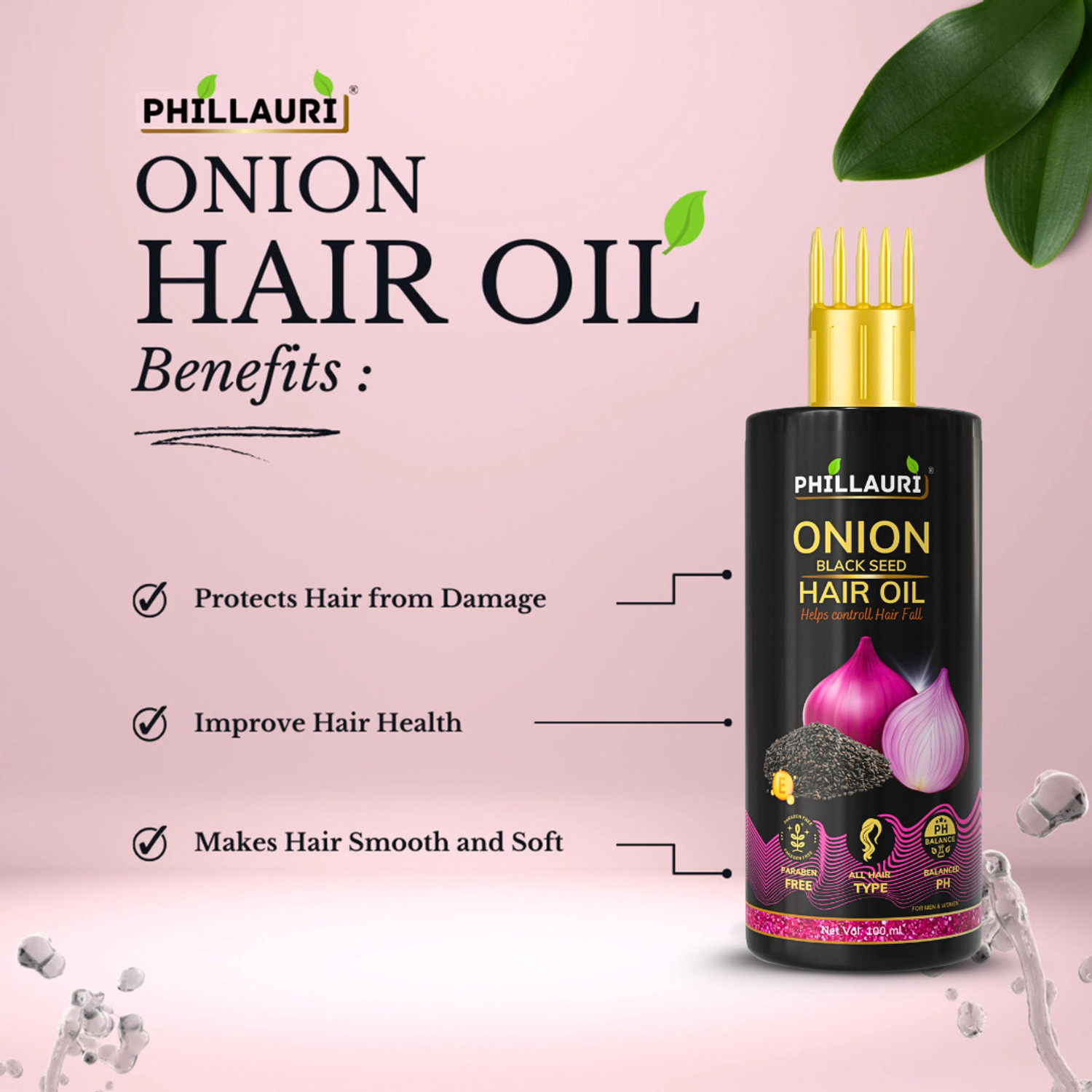 Image of Phillauri Onion Hair Oil for Hair Regrowth & Hair Fall Control Hair Oil