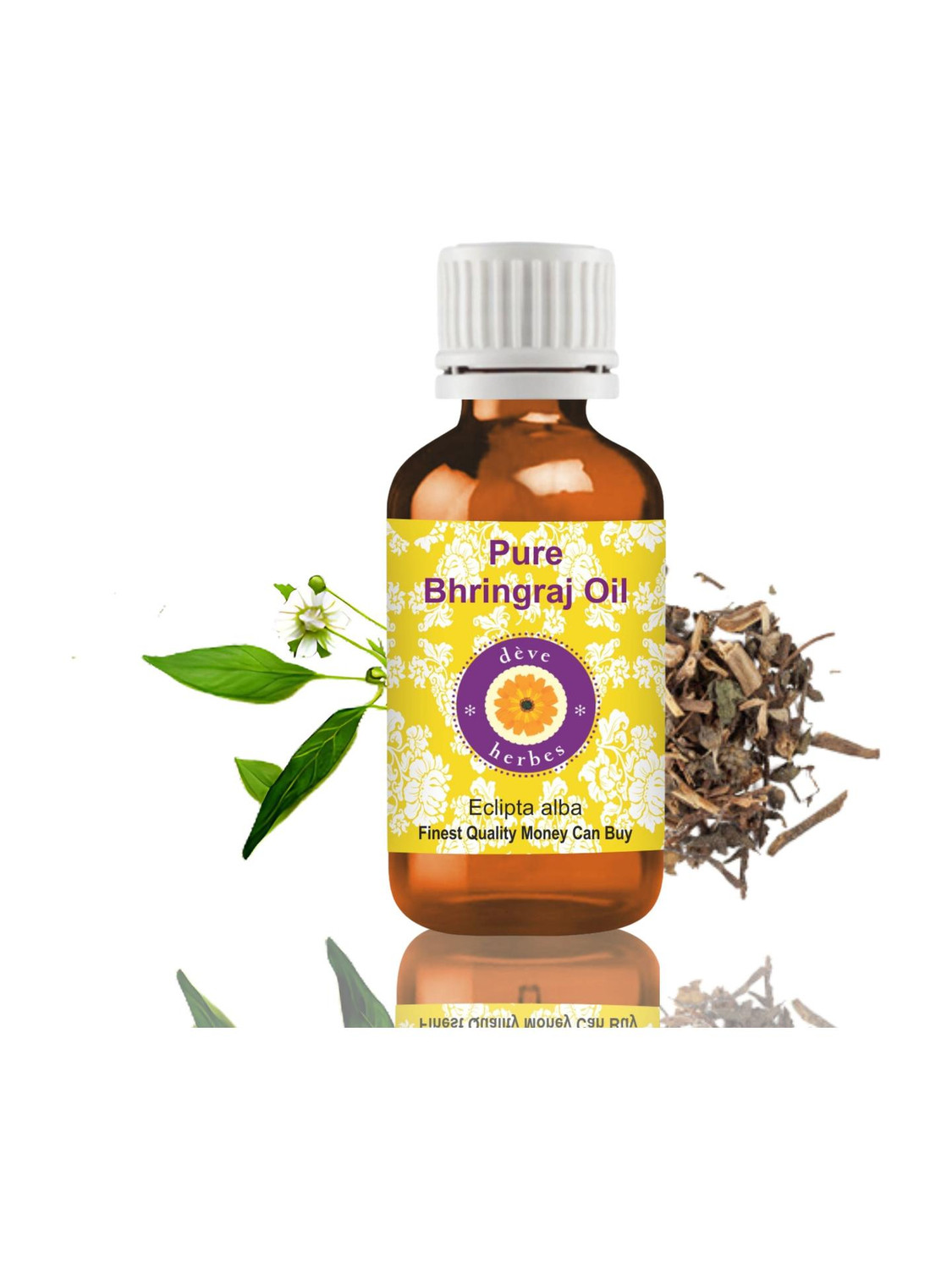 Image of deve herbes Pure Bhringraj Oil (Eclipta alba)- 100% Natural Therapeutic Grade