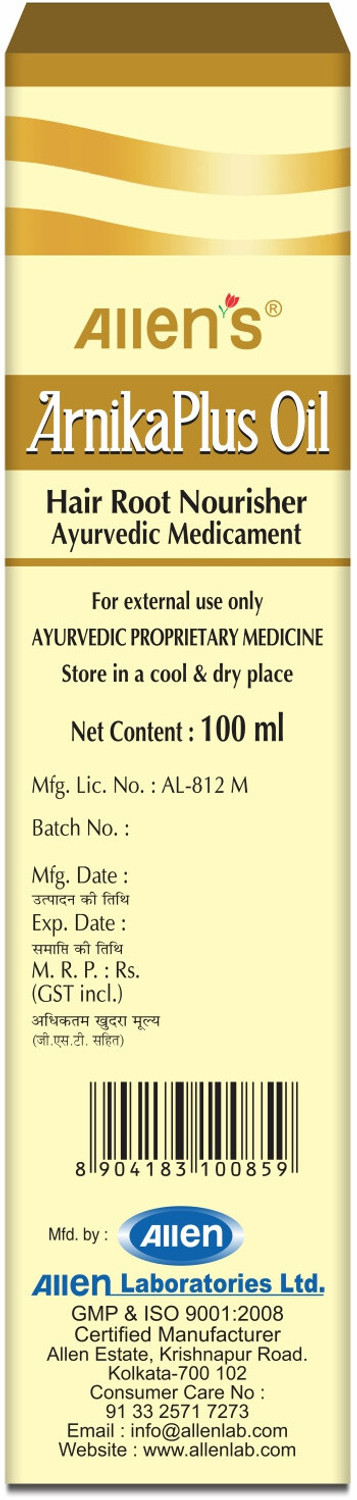 Image of Allen's ArnikaPlus OIl (100ml X 3) Hair Oil