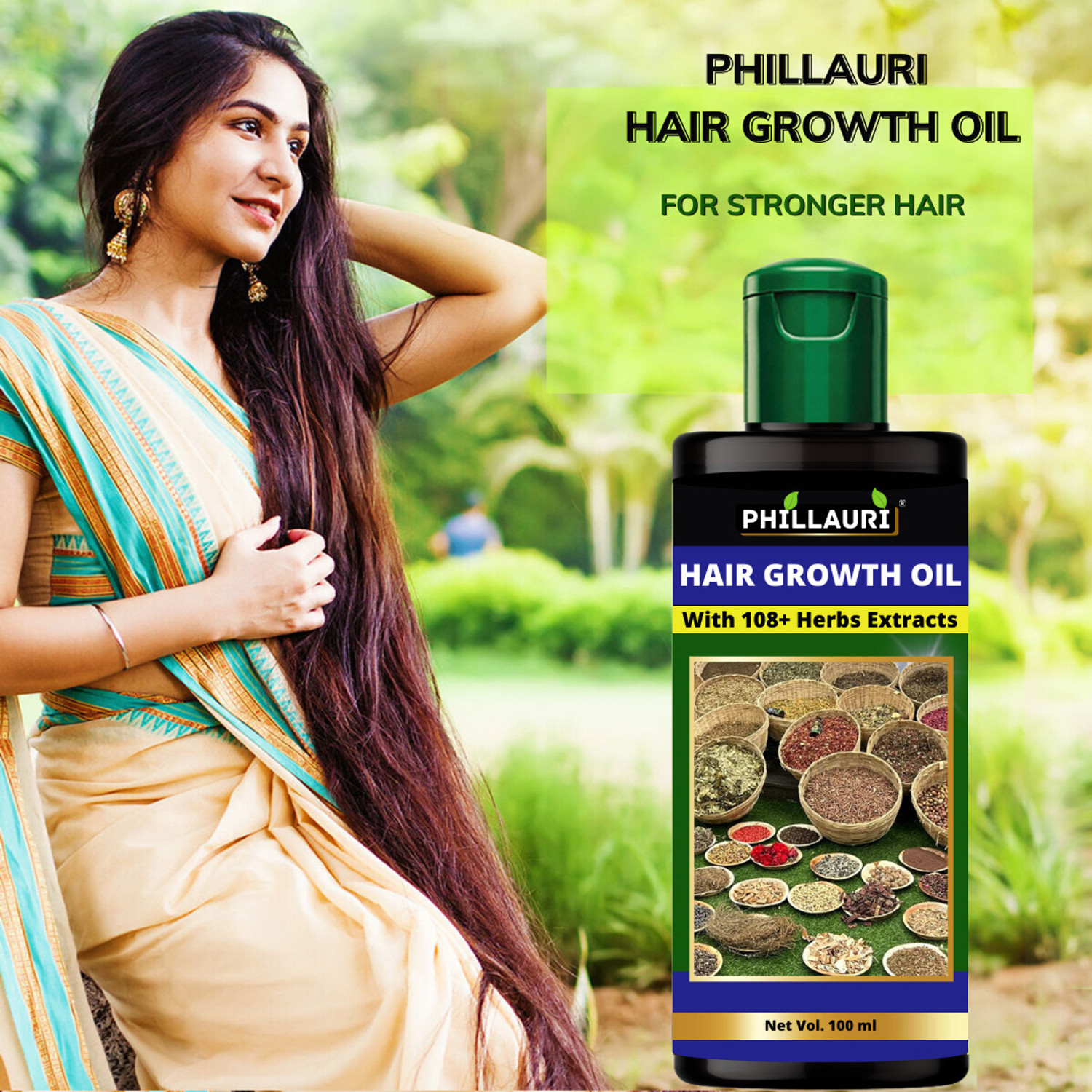Image of Phillauri Herbal Premium Quality, Hair Regrowth, Hair Fall Control Hair Oil