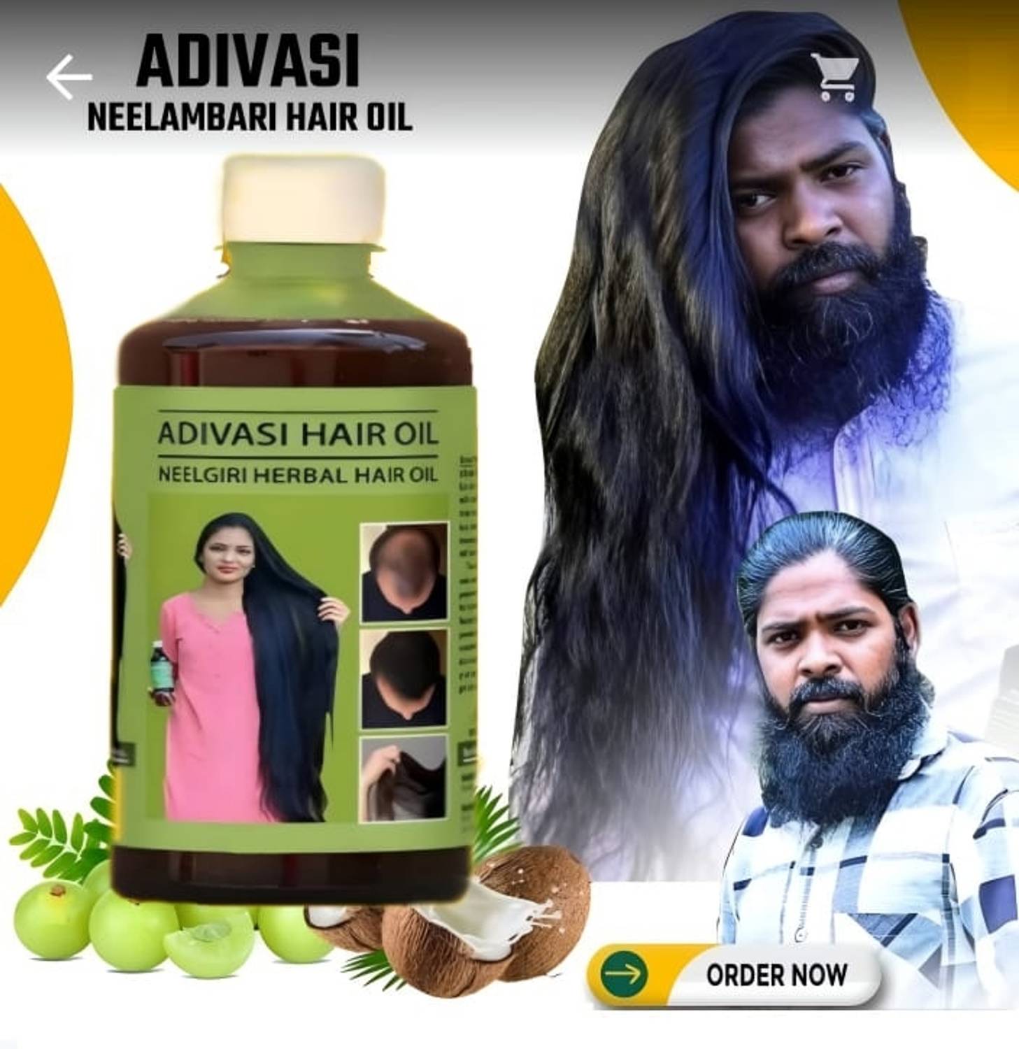 Adivasi HERBAL HAIR OIL HAIR GROWTH+HAIR LOSS 250ML (PACK OF 1) BHRINGRAJ OIL Hair Oil