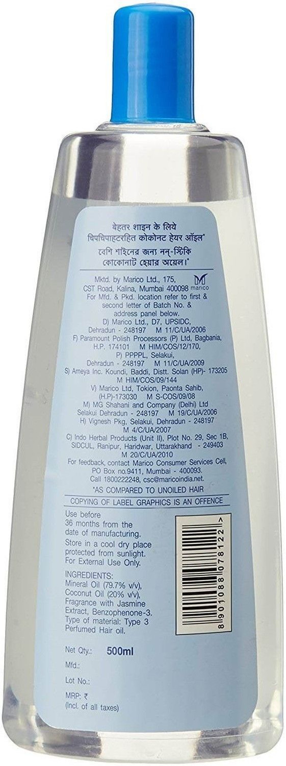 Image of Parachute Jasmine Coconut Hair Oil - 500ml Hair Oil
