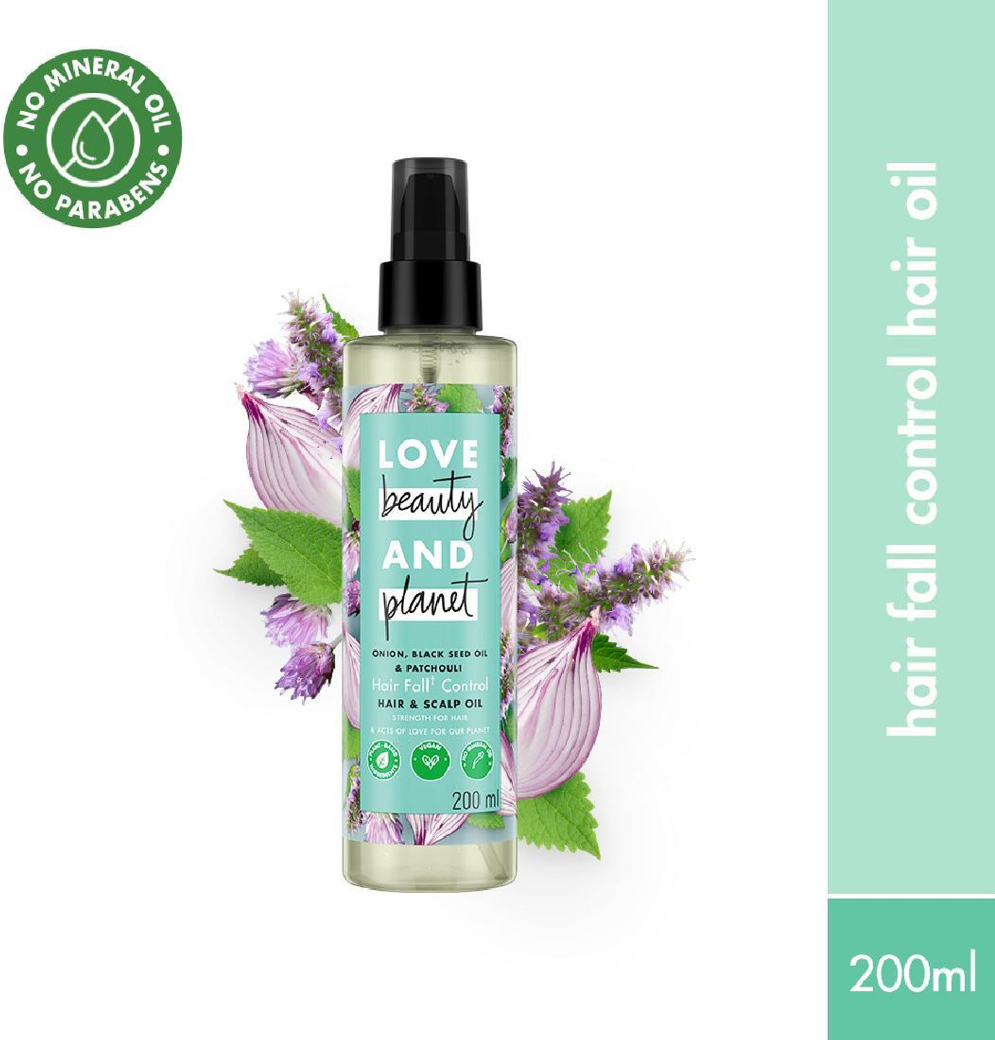 Image of Love Beauty And Planet Onion Black Seed & Patchouli Hair Oil