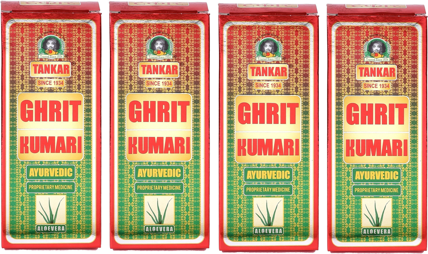 Tankar Ghrit Kumari AloeVera Ayurvedic Oil for Hair Fall & Growth (Qty 4) Hair Oil