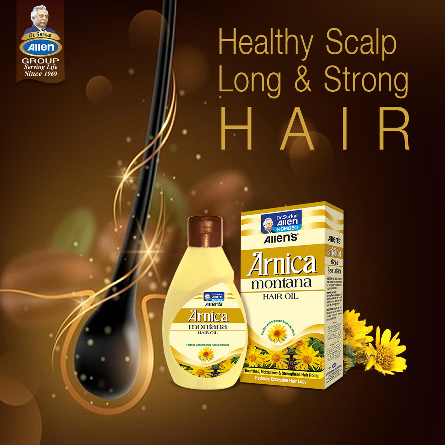 Image of Allen's Arnica Montana Hair Oil (100ml X6) Hair Oil