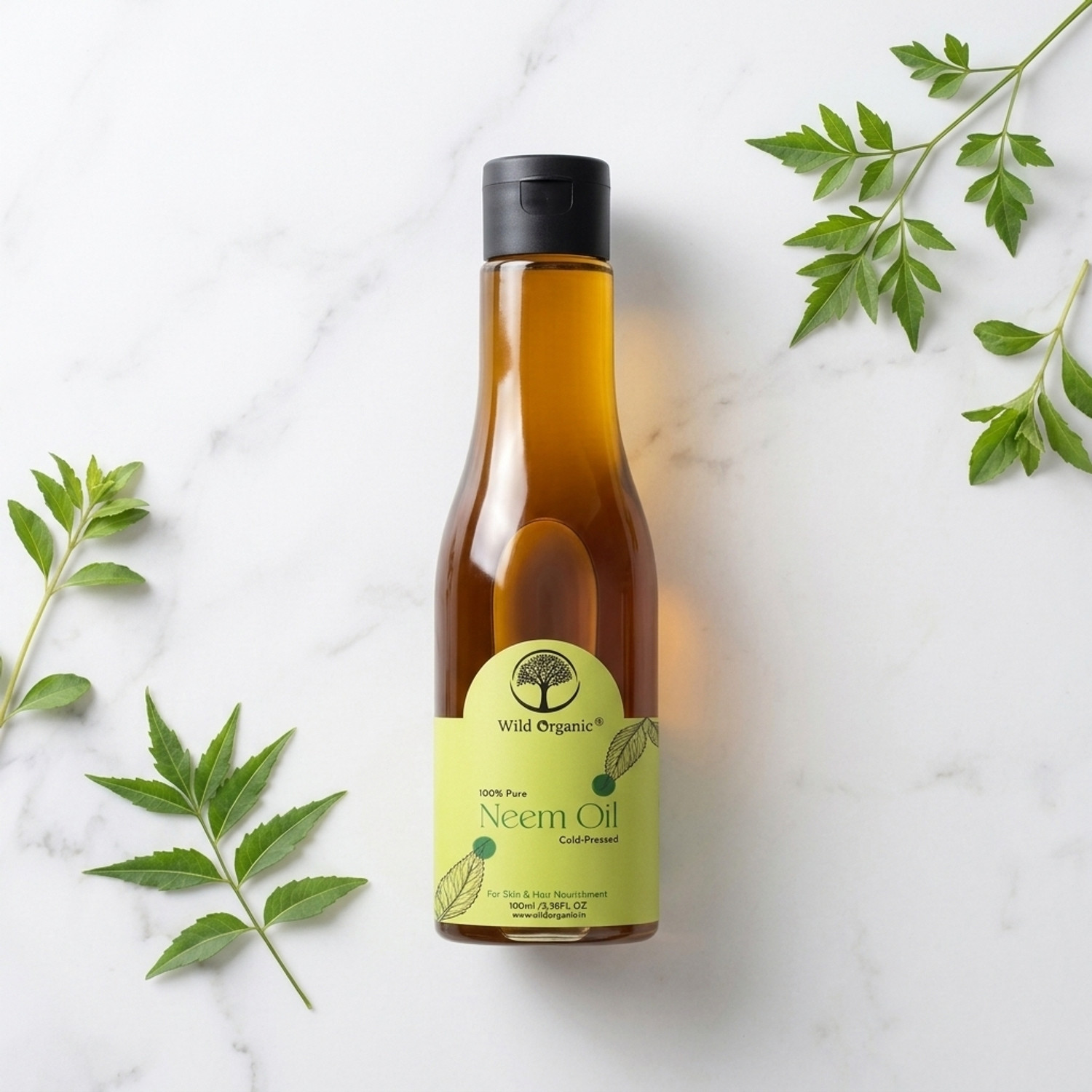 Image of WILD ORGANIC Cold Pressed Neem Hair & Skin Oil Hair Oil