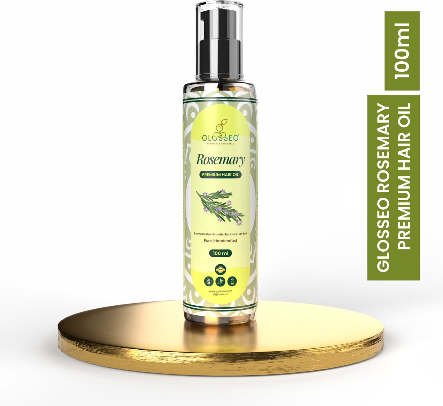 Image of Glosseo Rosemary Premium Hair Oil (Hair Growth Oil) Hair Oil 100 ml Hair Oil