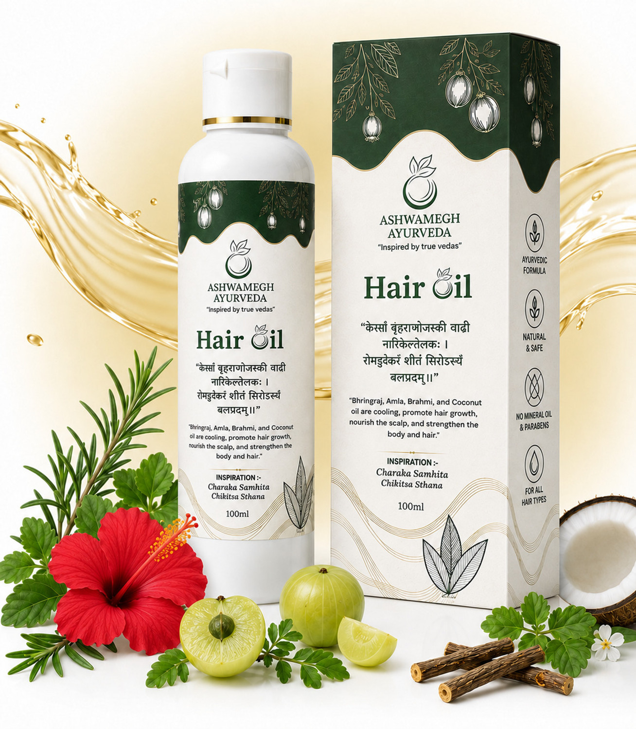Image of Ashwamegh Ayurveda Ashwamegh Ayurvedic Hair oil Hair Oil
