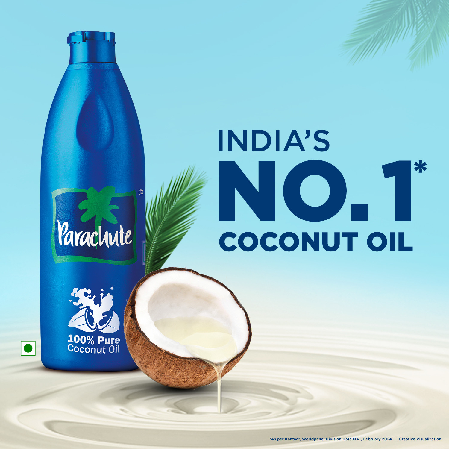 Image of Parachute 100% Pure Coconut Hair Oil (thengai ennai) Hair Oil