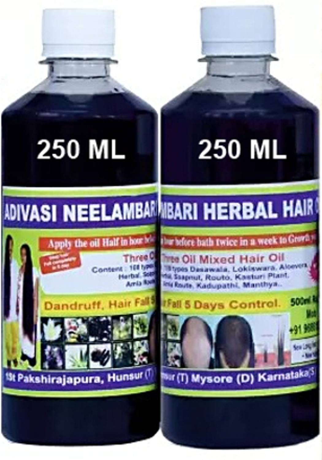 Adivasi Herbal Hair Growth Oil | Controls Hairfall Hair Oil (500 ml) Hair Oil