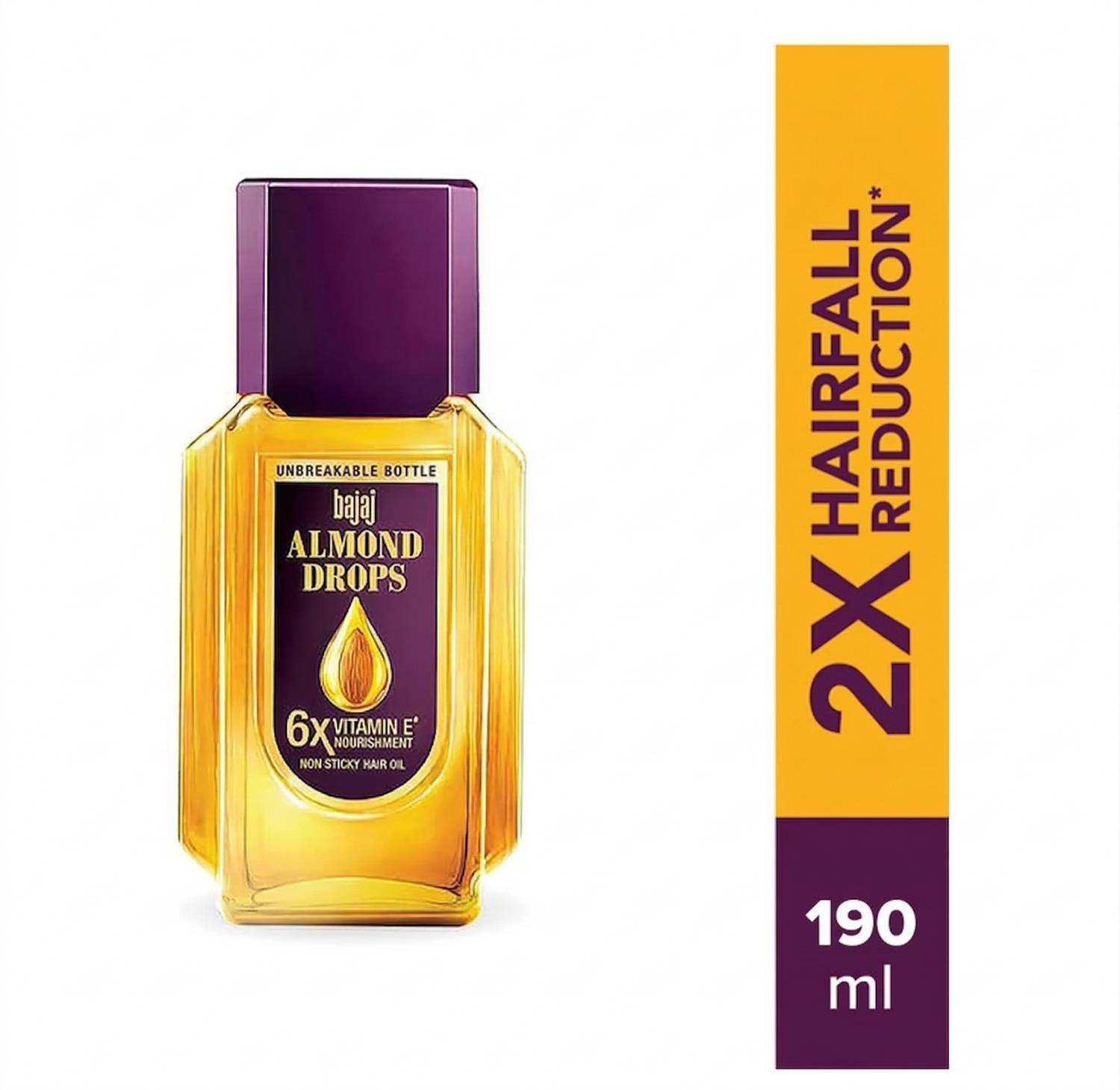 BAJAJ Almond Drops with 6X Vitamin E Nourishment for 2X Hairfall