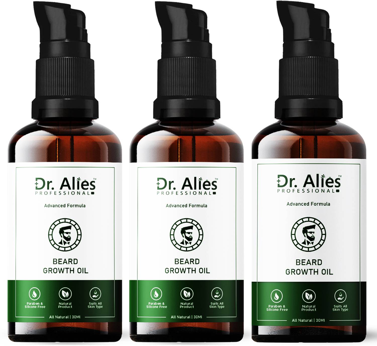 Dr. Alies Professional Beard Oil for Beard Growth Pack-3