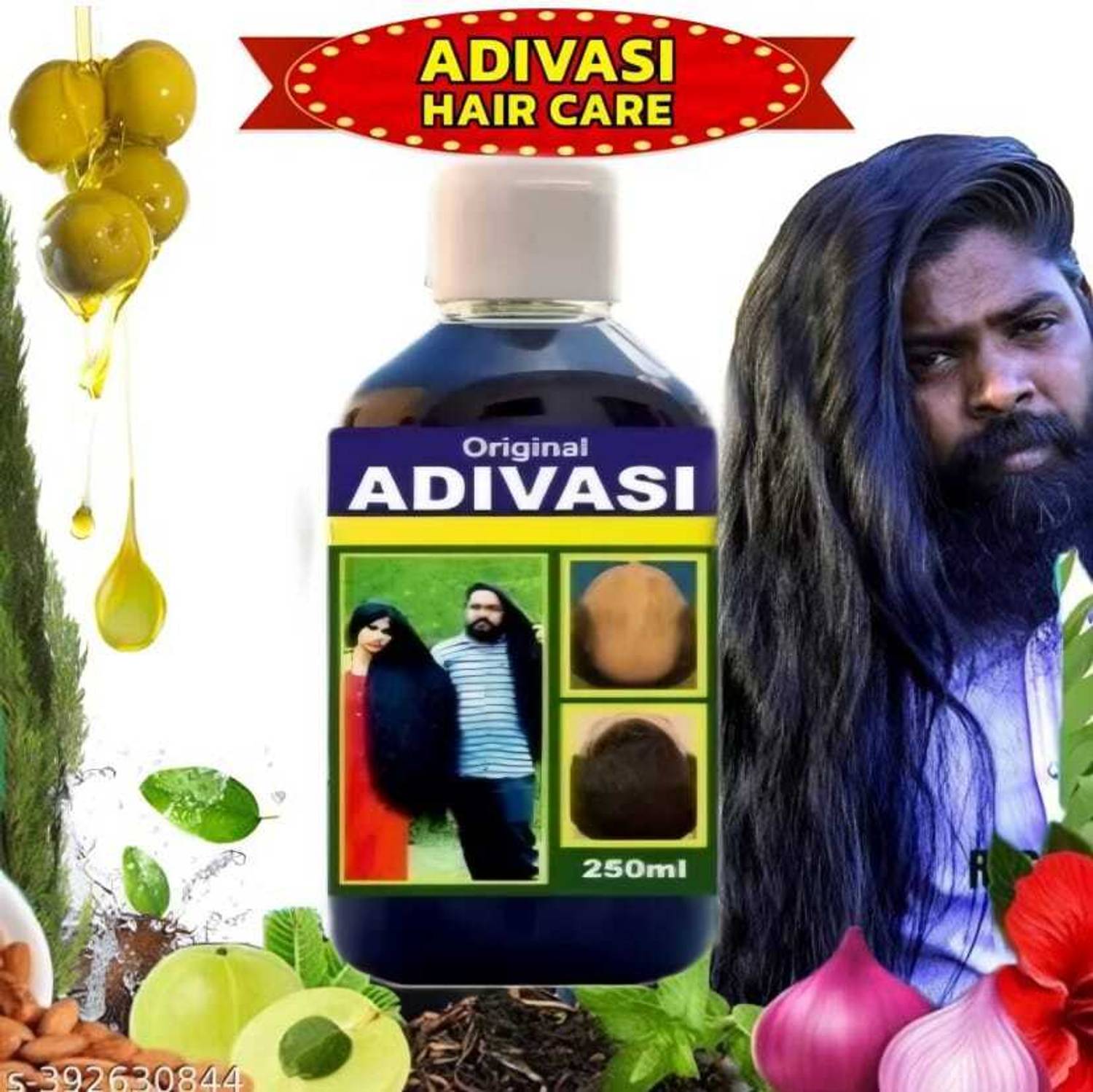 Adivasi HAND MAD HERBAL HAIR OIL HAIR GROWTH+HAIR LOSS 250ML (PACK OF 1) Hair Oil