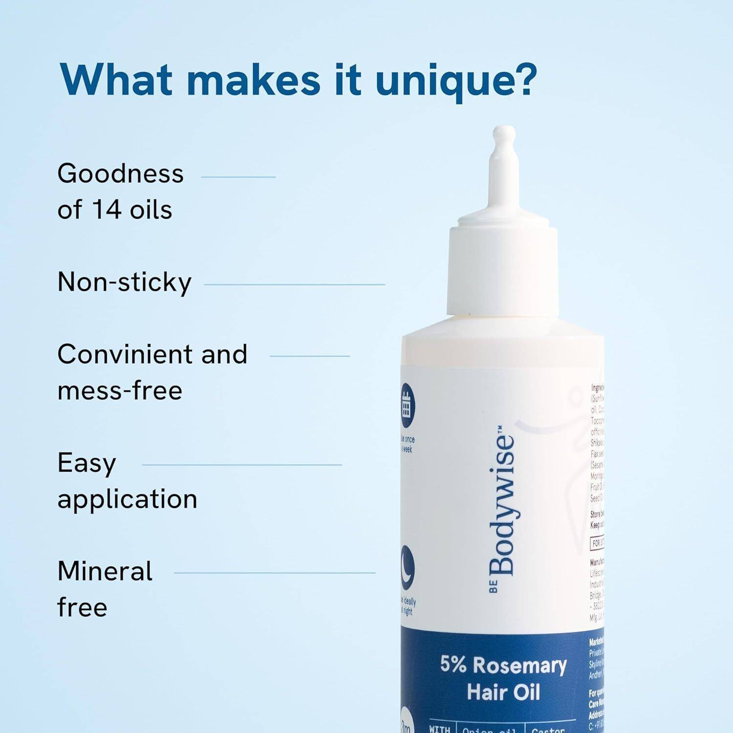 Be Bodywise 5% Rosemary Hair Oil 25ml - Image 4