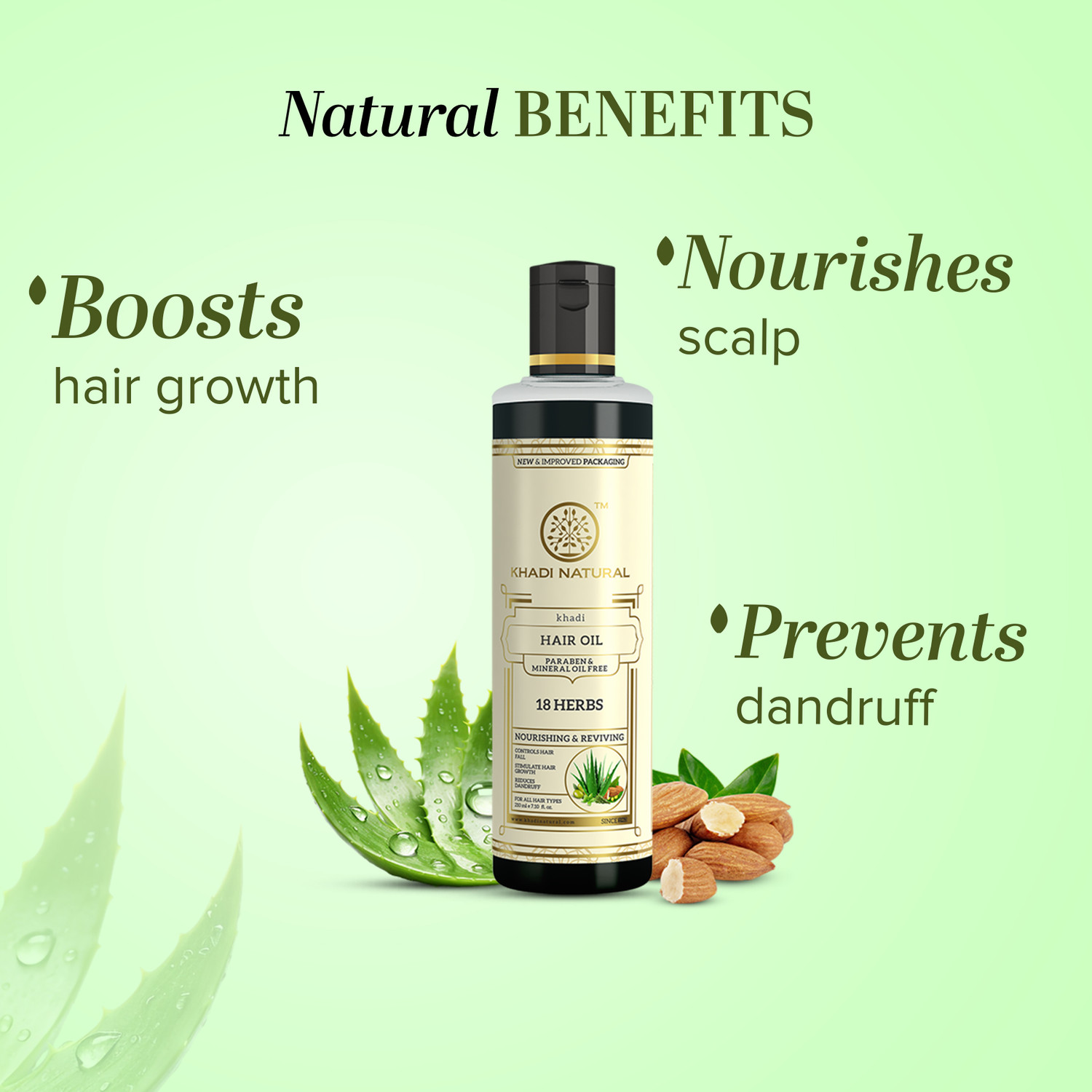 Image of KHADI NATURAL 18 Herbs HairOil for Strong Healthy Hair Care Hair Oil
