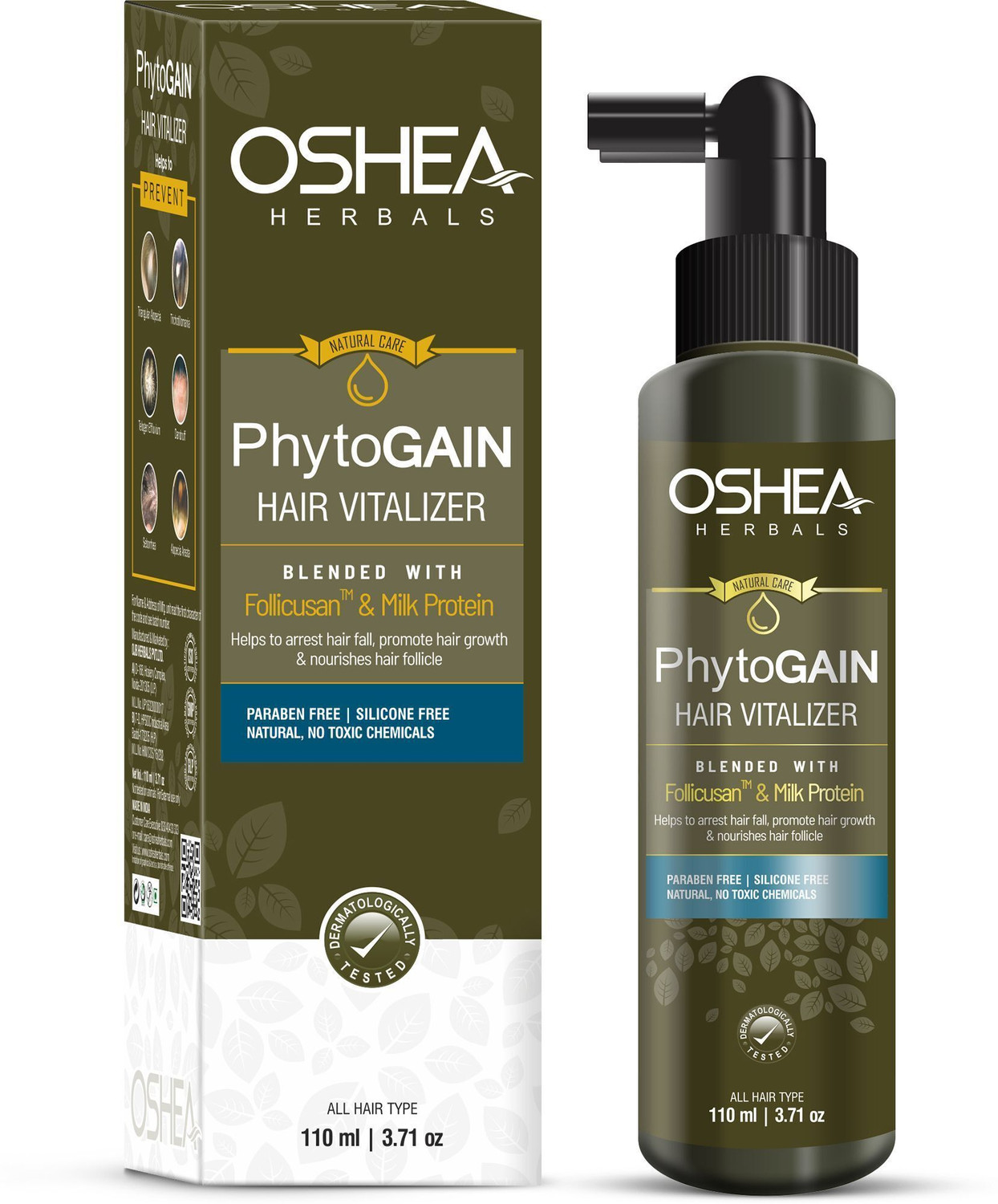 Image of Oshea Herbals Phytogain Hair Oil Boosts Hair Growth & Nourishes Follicles Hair Oil