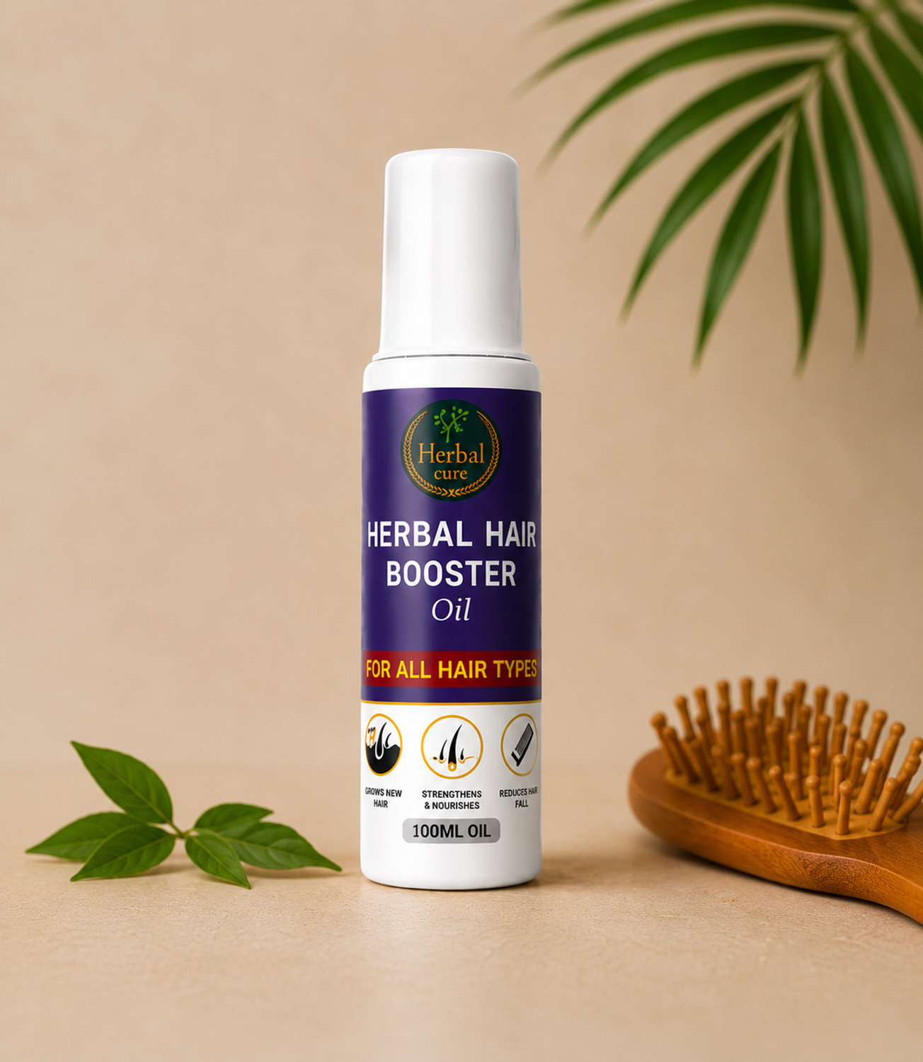 Image of Herbal Cure Herbal Hair Booster Oil for Shiny & Healthy Hair for Men and Women Hair Oil