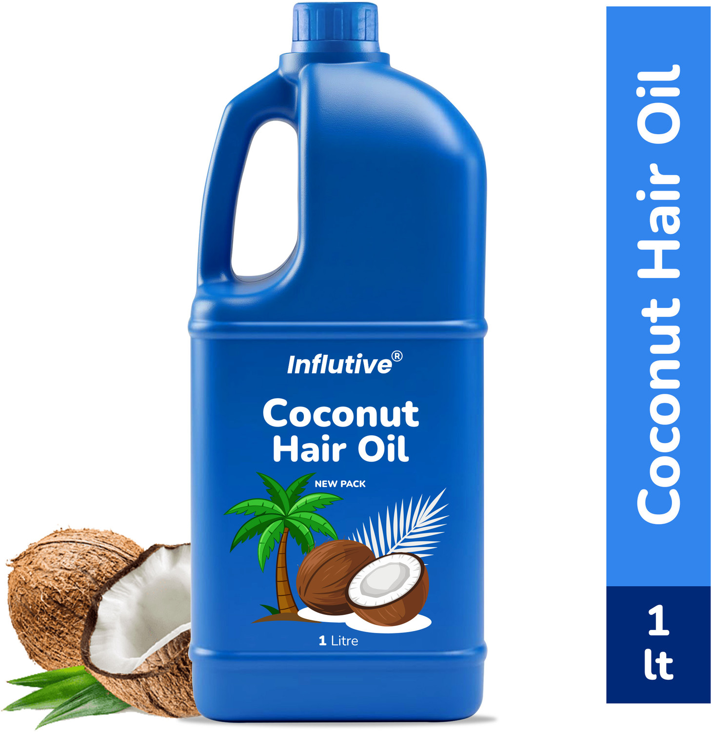 Image of Influtive COCONUT HERBAL HAIR OIL 1 LITRE NEW PACK Hair Oil