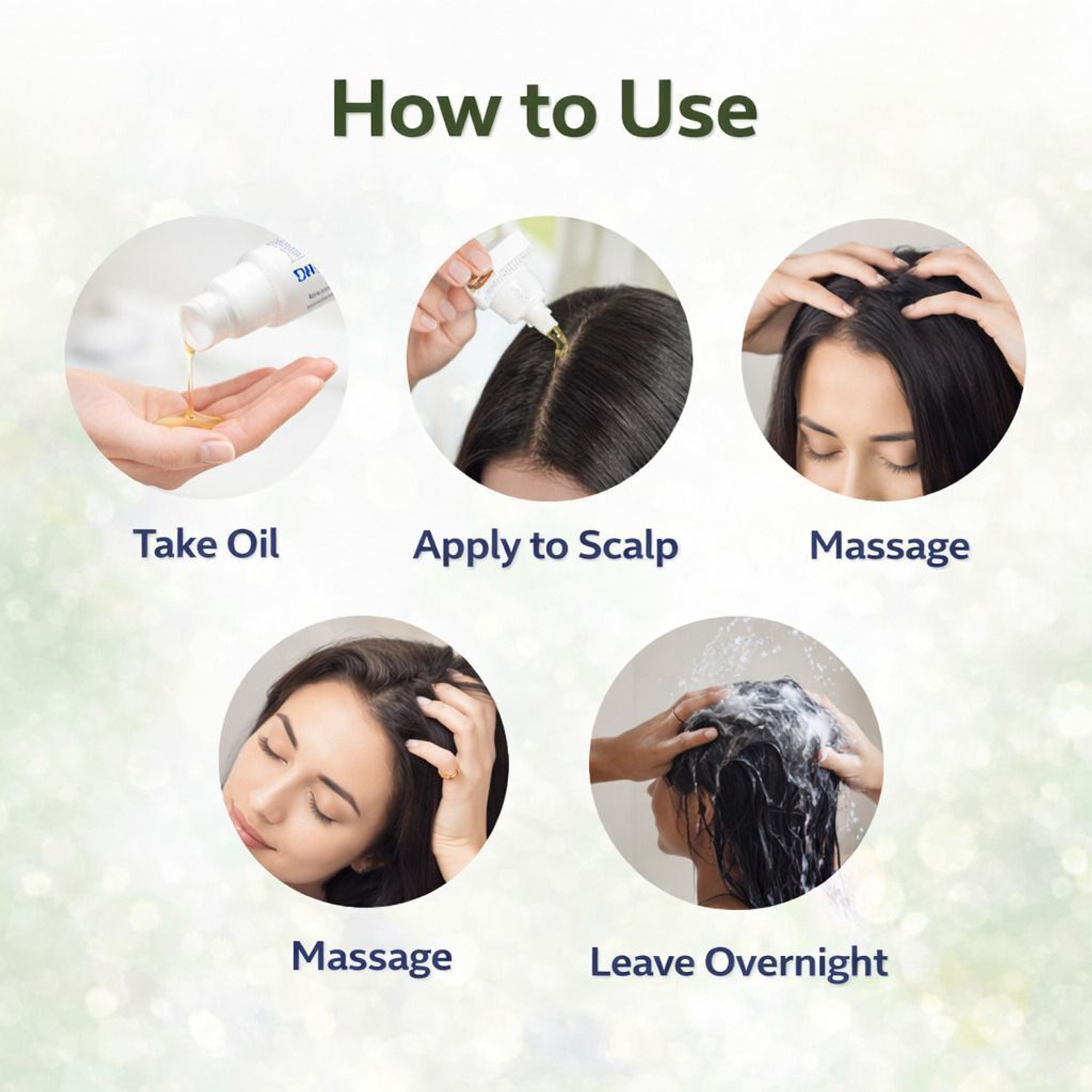 Image of Auren Botanic Rosemary Hair Oil with Vitamin E Hair Growth & Anti Hair Fall Oil Hair Oil