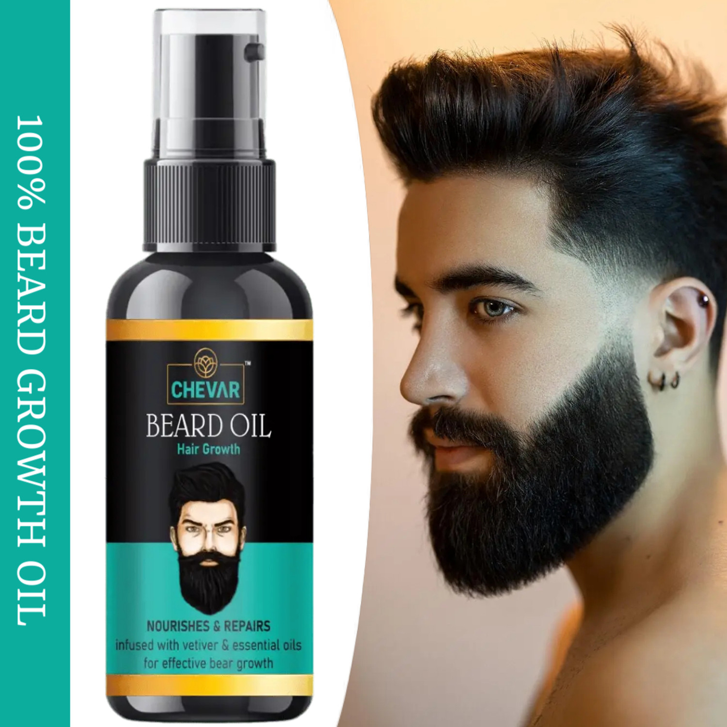 Image of Chevar Advanced Beard Growth Oil For Men And Boys (Parabean Free) Beard oil Hair Oil