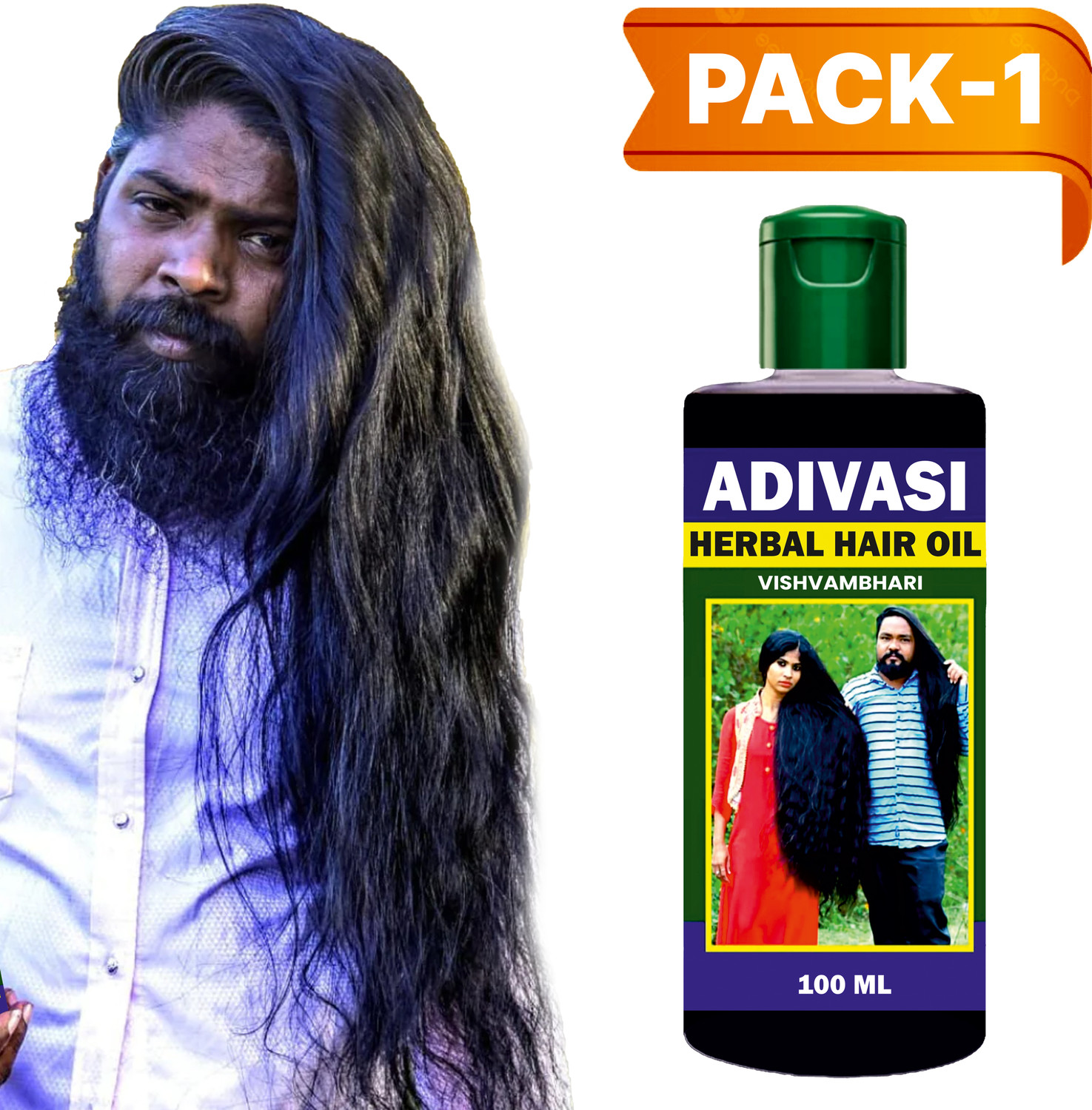Image of Adivasi Best Ayurvedic Hair oil ,For Damage Repair hair , Frizz Control oil Hair Oil