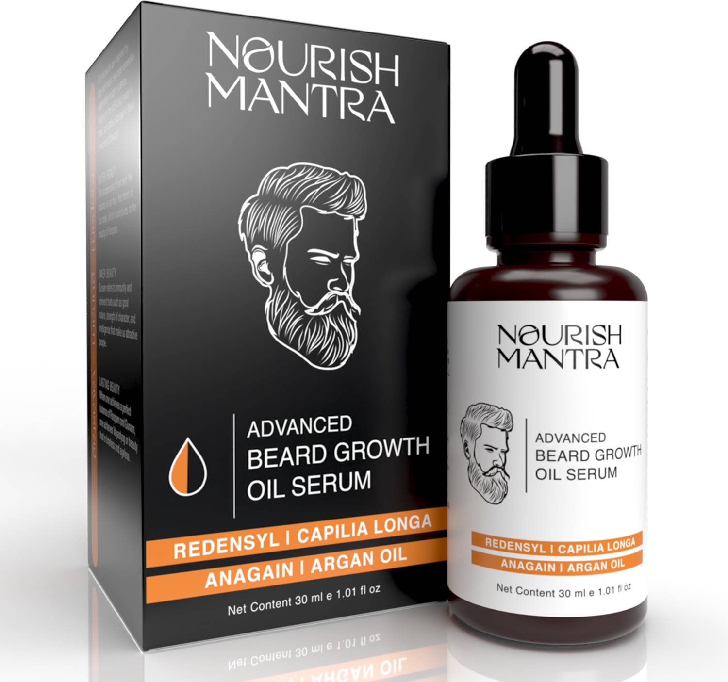 Nourish Mantra Advanced Beard Growth Oil With Argan Oil For Thick