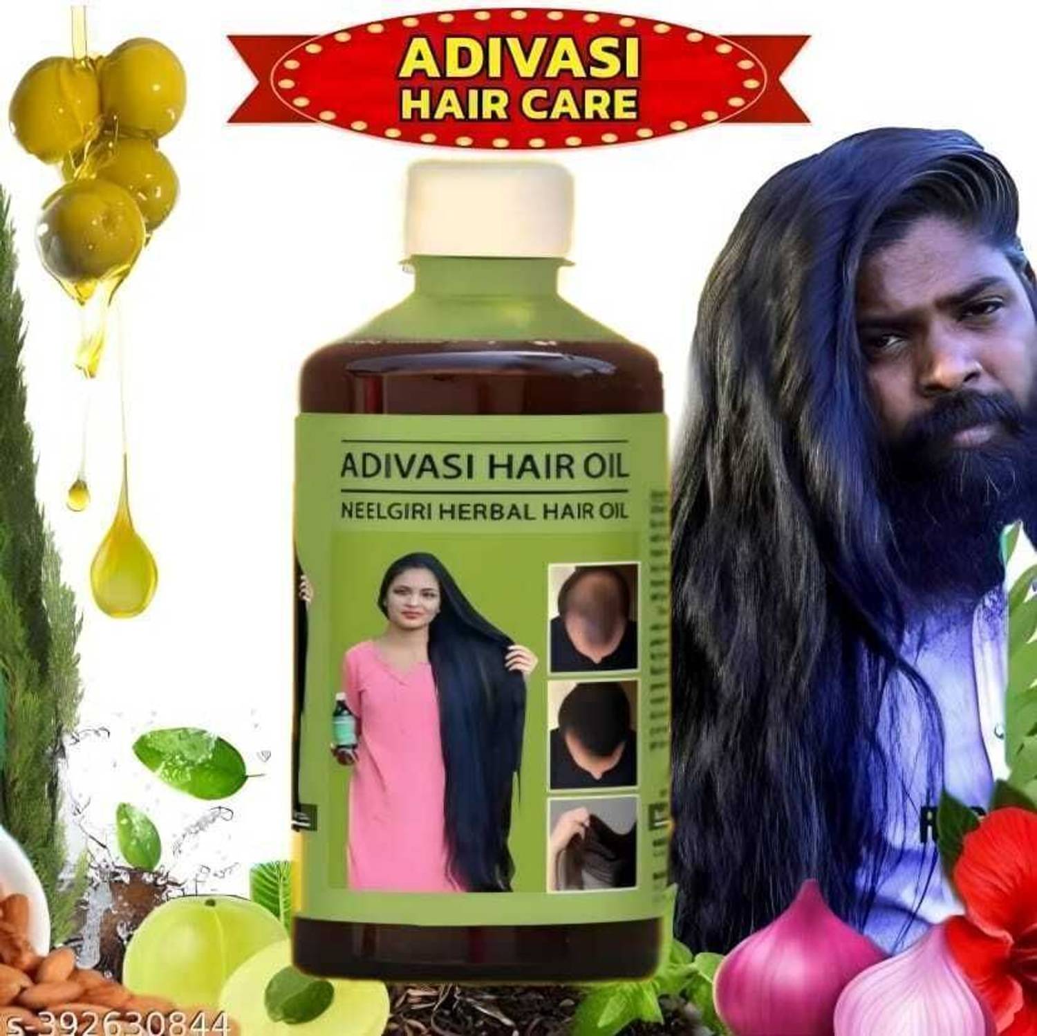 Adivasi NILGARI HERBAL HAIR OIL HAIR GROWTH+HAIR LOSS 250ML (PACK OF 1) Hair Oil