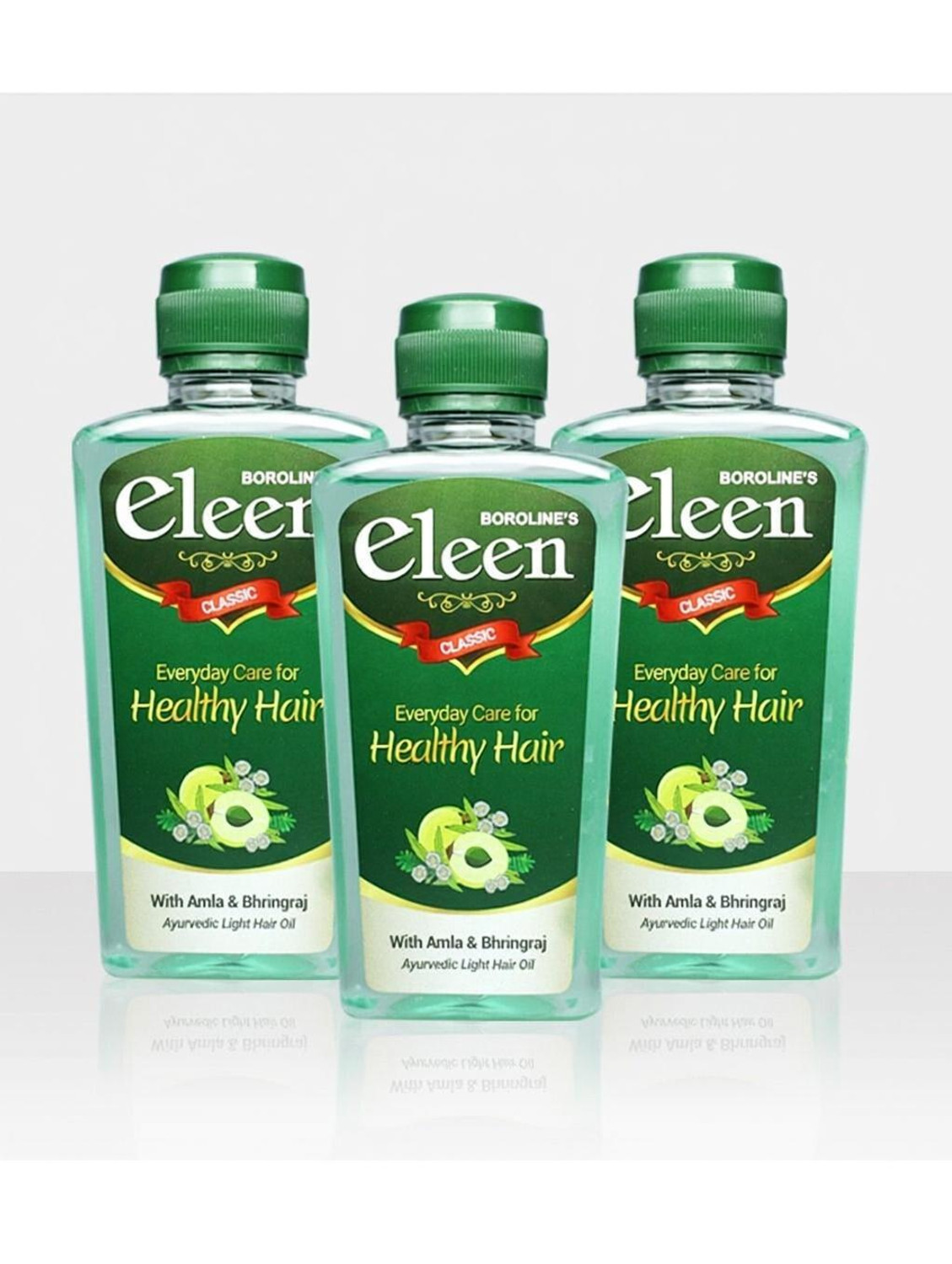 Image of BOROLINE Eleen Classic Herbal Light Hair Oil 200 ml X 3 With Amla & Bhringraj Hair Oil